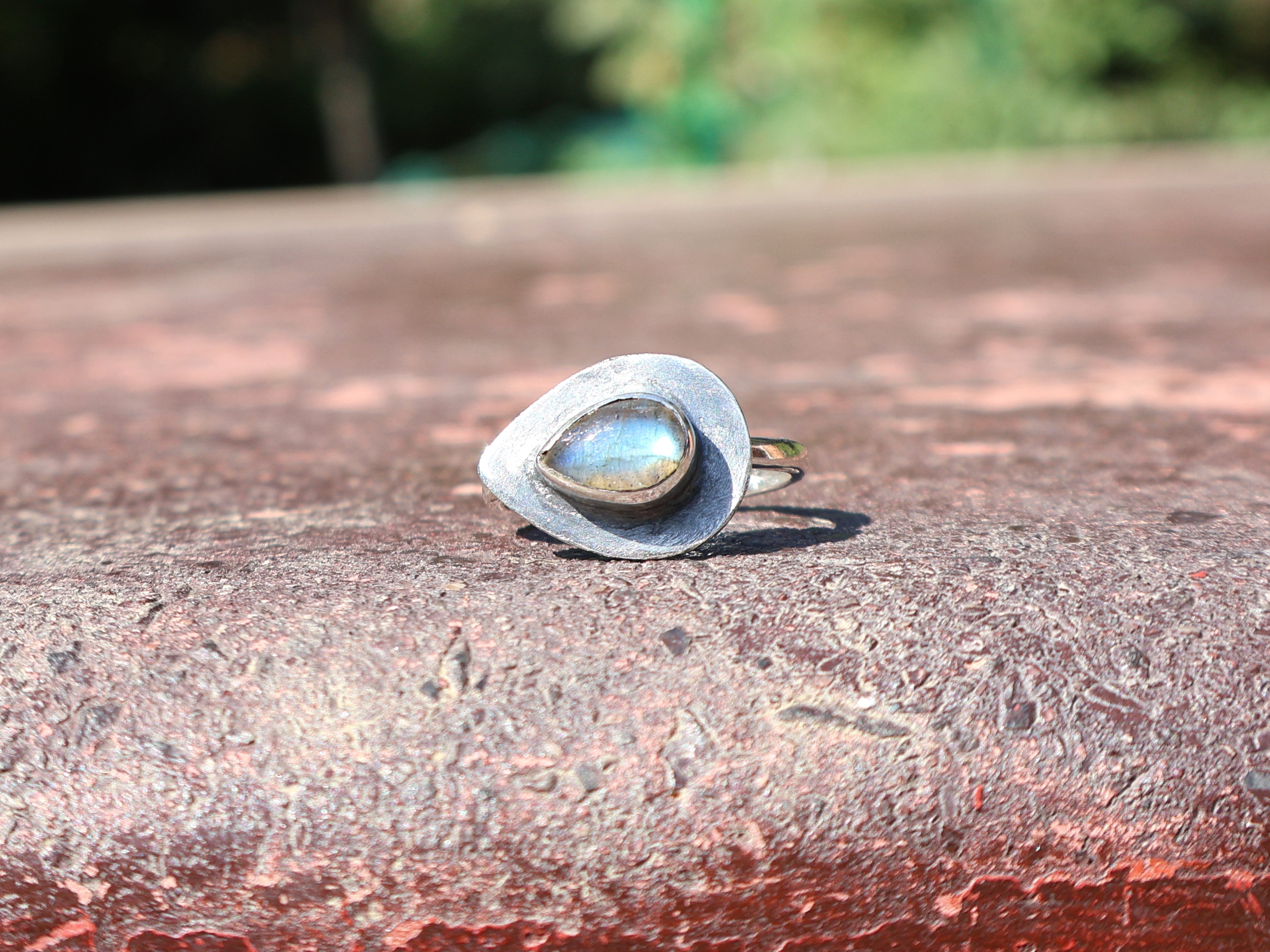 Labradorit Ring 925 Sterling Silber Ring Blauer Feuerstein Birnenform Edelstein Ring Boho Ring Geschenk Für Sie