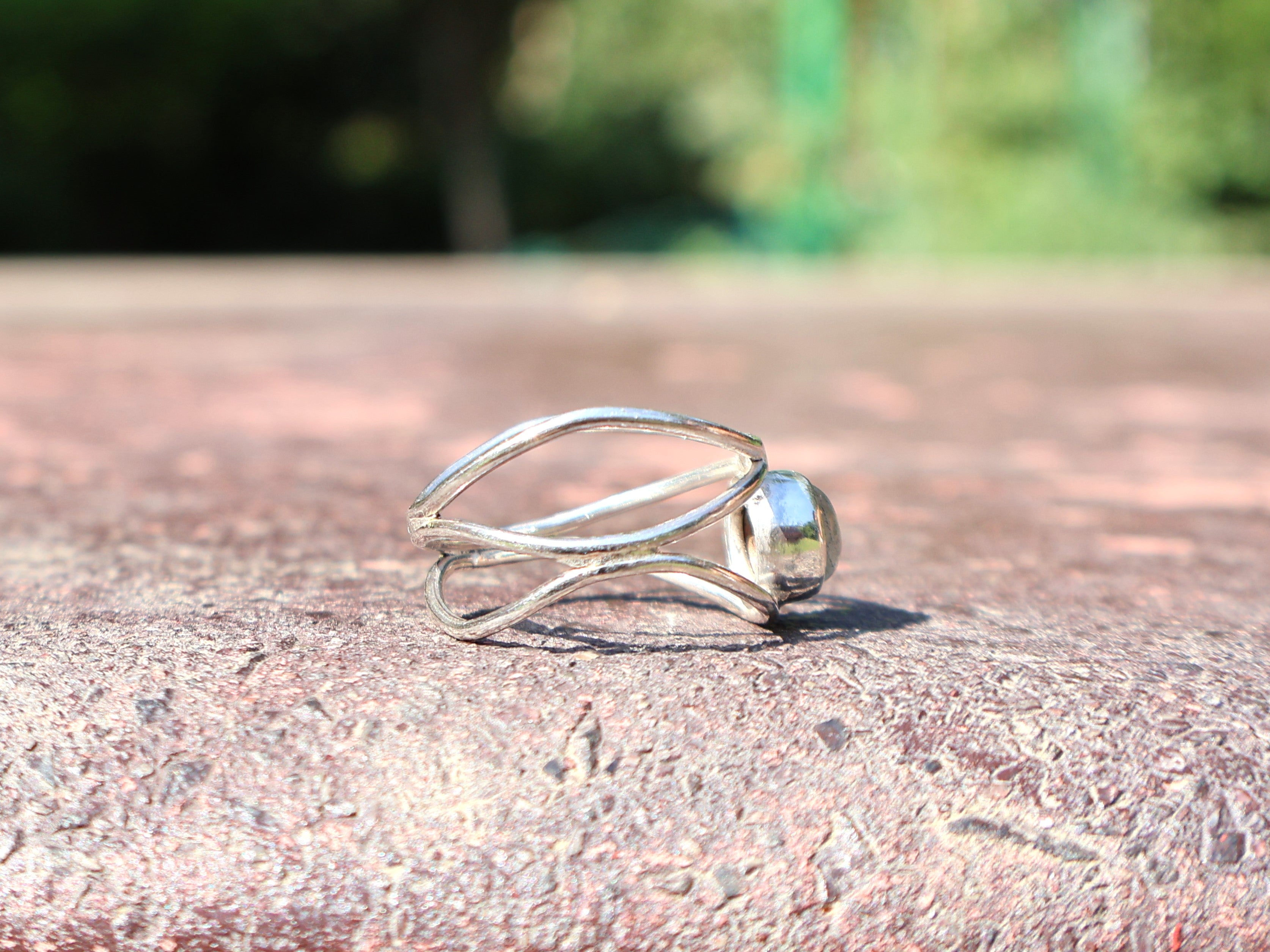 Natürlicher Labradorit Ring Sterlingsilber Ring 925 Edelstein Ring Handgemachter runder Labradorit Edelstein Ring Geschenk für sie