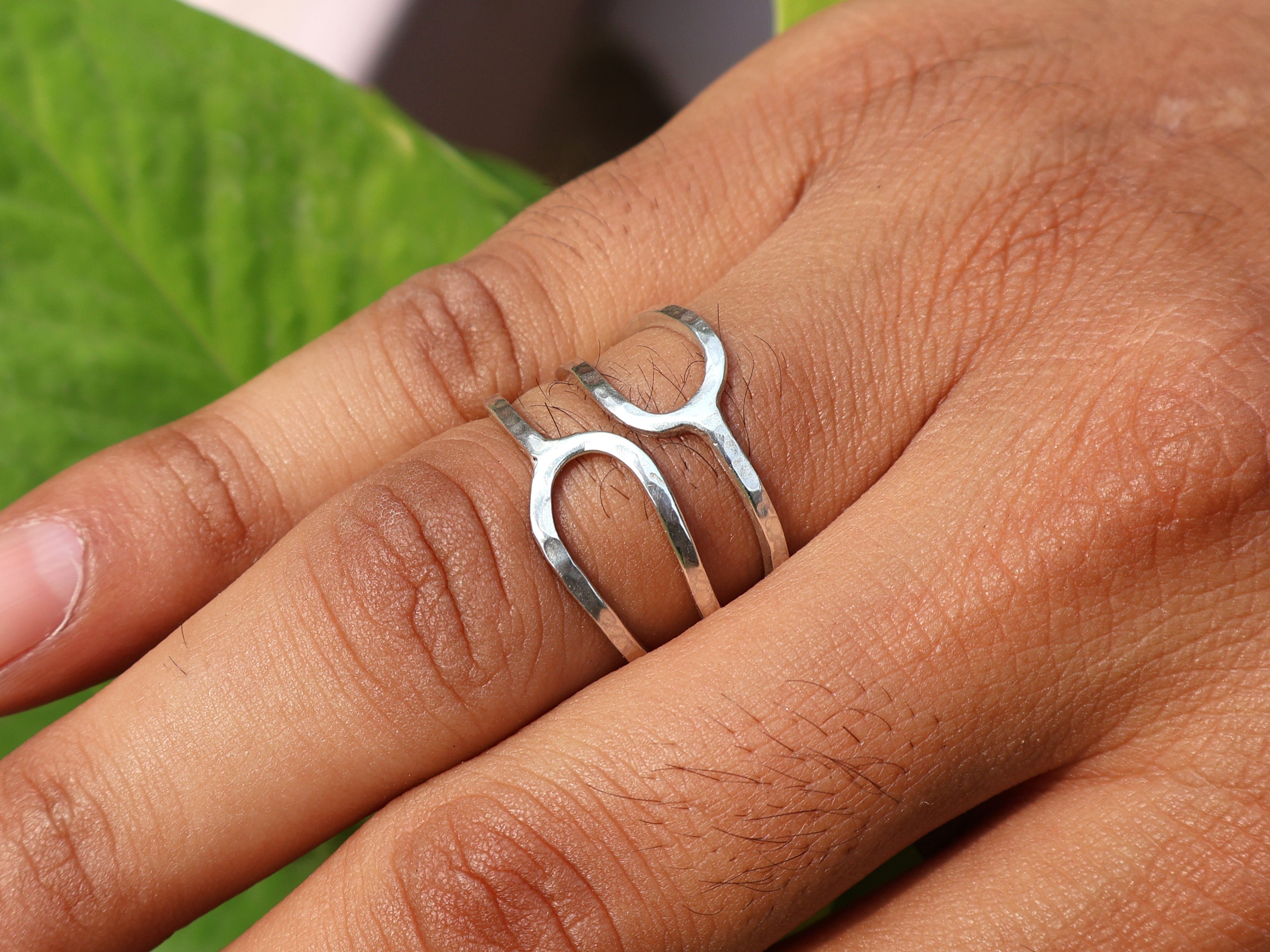 Gehämmerter Spiralring 925 Silberring Boho Statement Ring Alltag Handgemachter Ring Geschenk für Sie