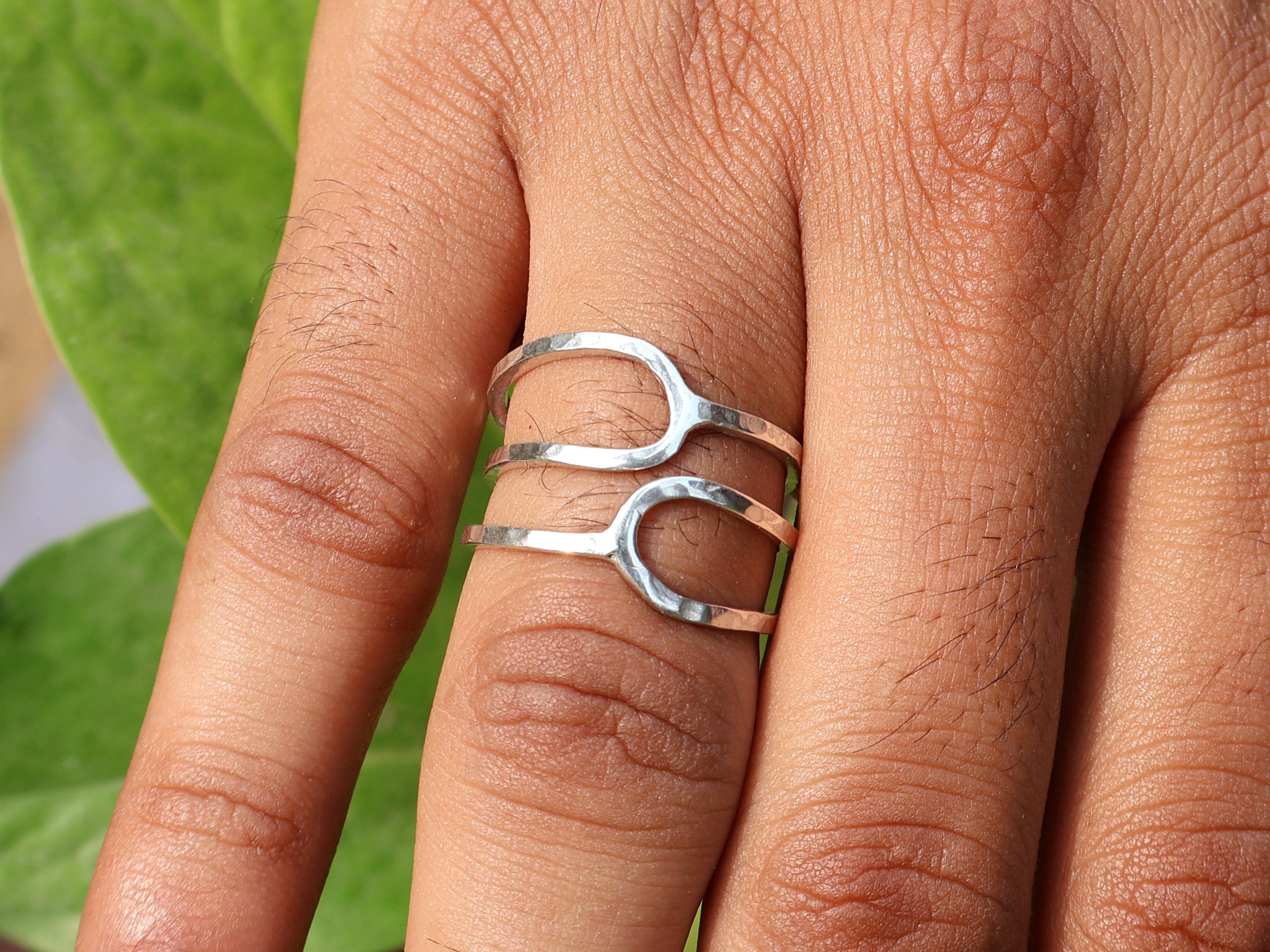 Gehämmerter Spiralring 925 Silberring Boho Statement Ring Alltag Handgemachter Ring Geschenk für Sie