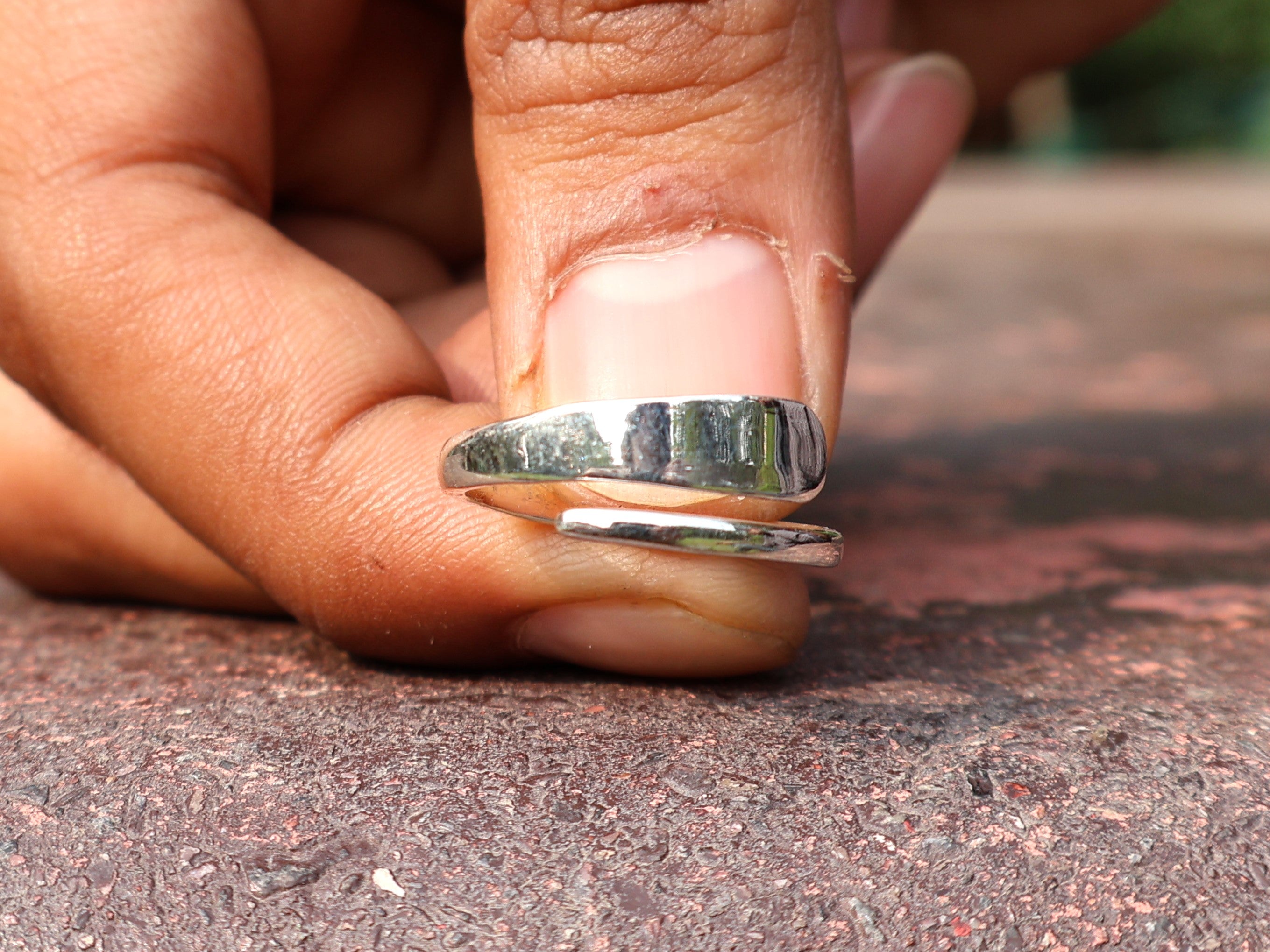 Handgefertigter Spiralring aus 925 Sterling Silber, Spiral-Schmuck, Damenring, einzigartiger Stapelring, Geschenk für Sie