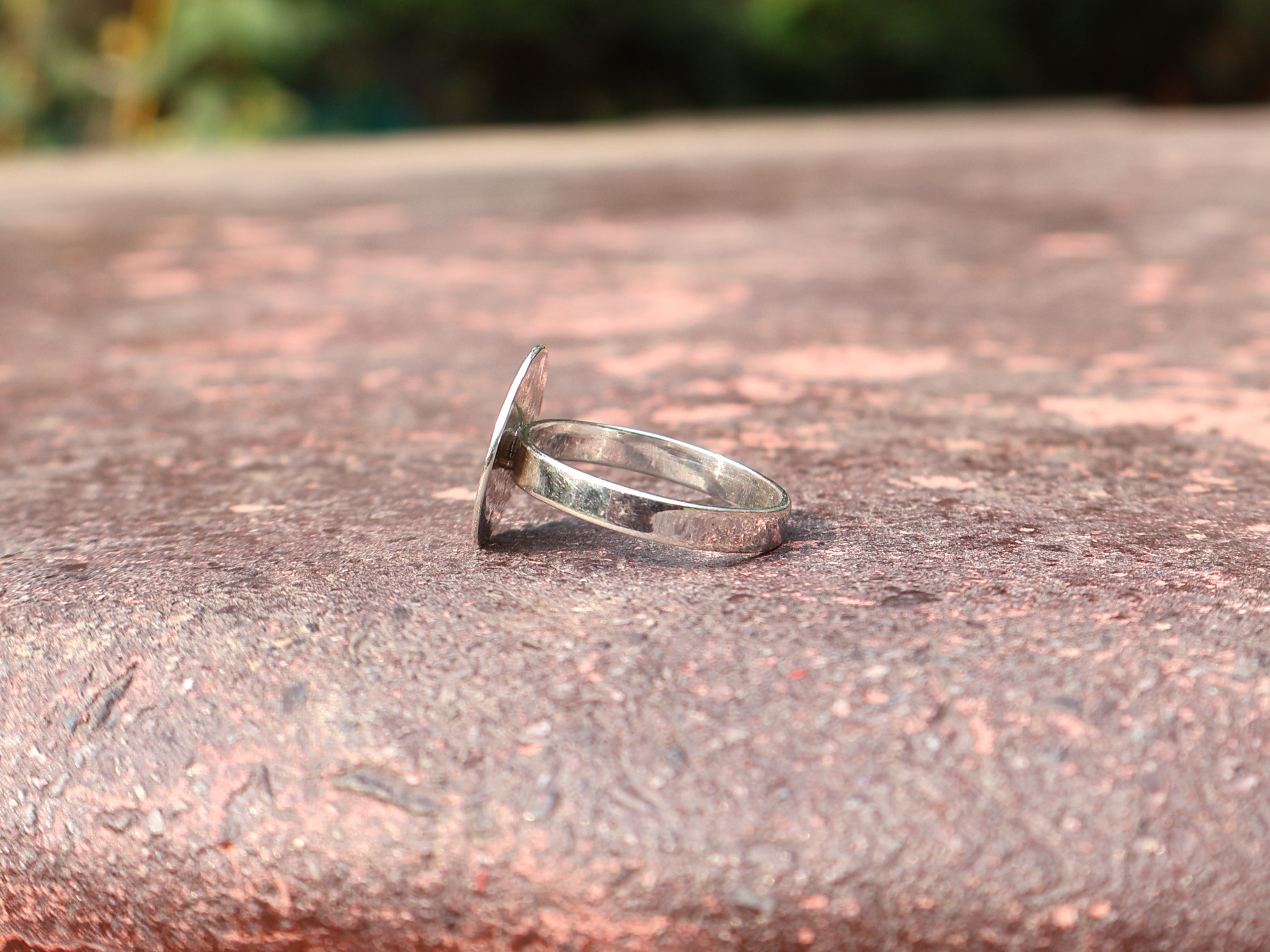 Gehämmerter Kreisring 925 Sterling Silber Ring Statement-Ring Silber gehämmerter Ring Geschenk für Sie