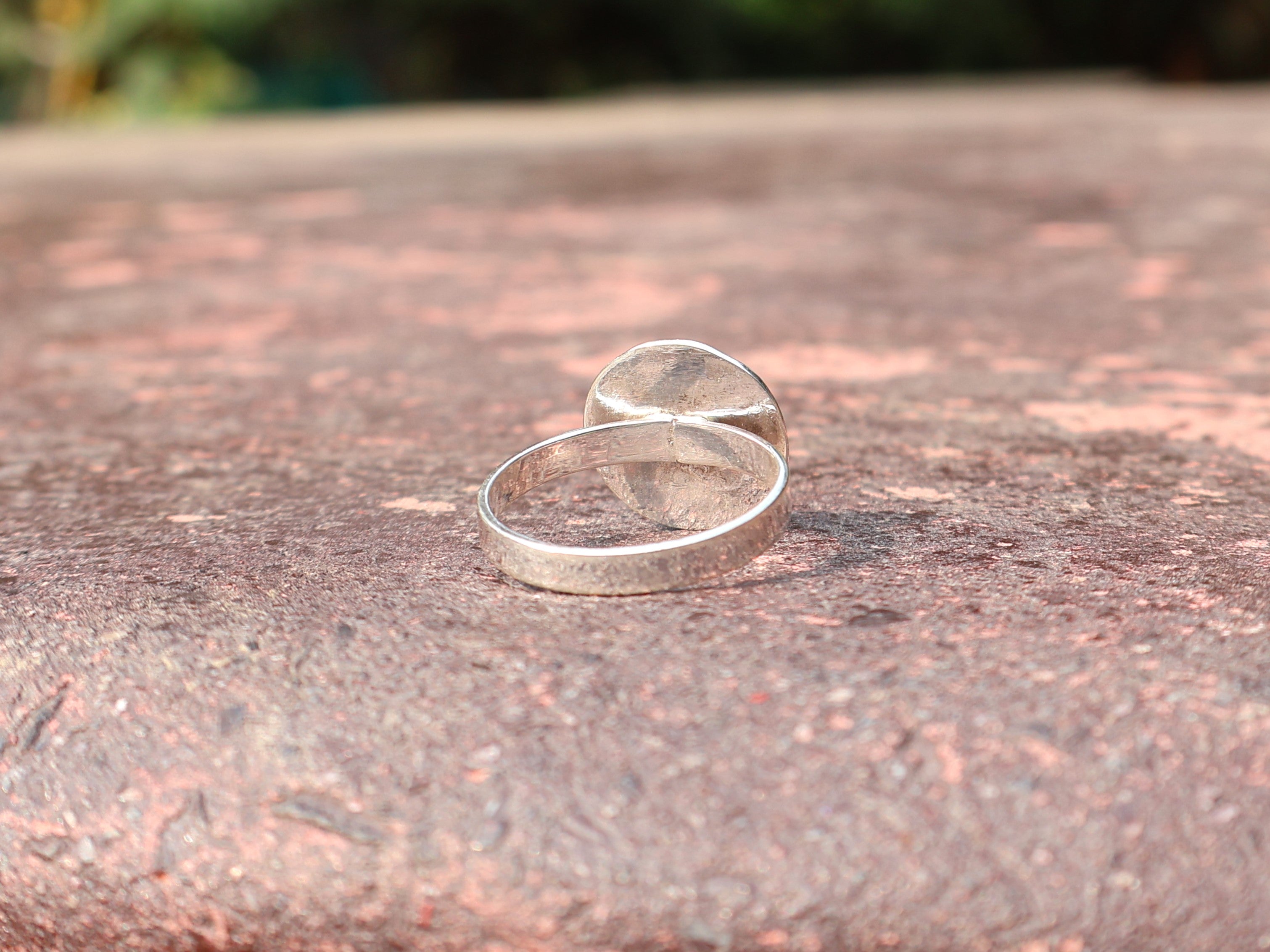 Gehämmerter Kreisring 925 Sterling Silber Ring Statement-Ring Silber gehämmerter Ring Geschenk für Sie