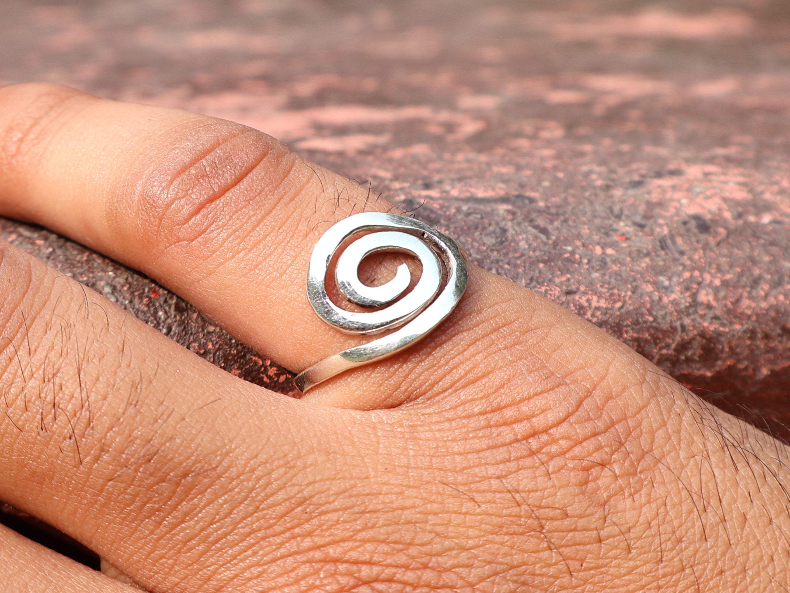 Handgemaakte Zilveren Spiraal Ring 925 Sterling Zilveren Spiraal Sieraden Dames Ring Unieke Stapelring Sieraden Voor Haar