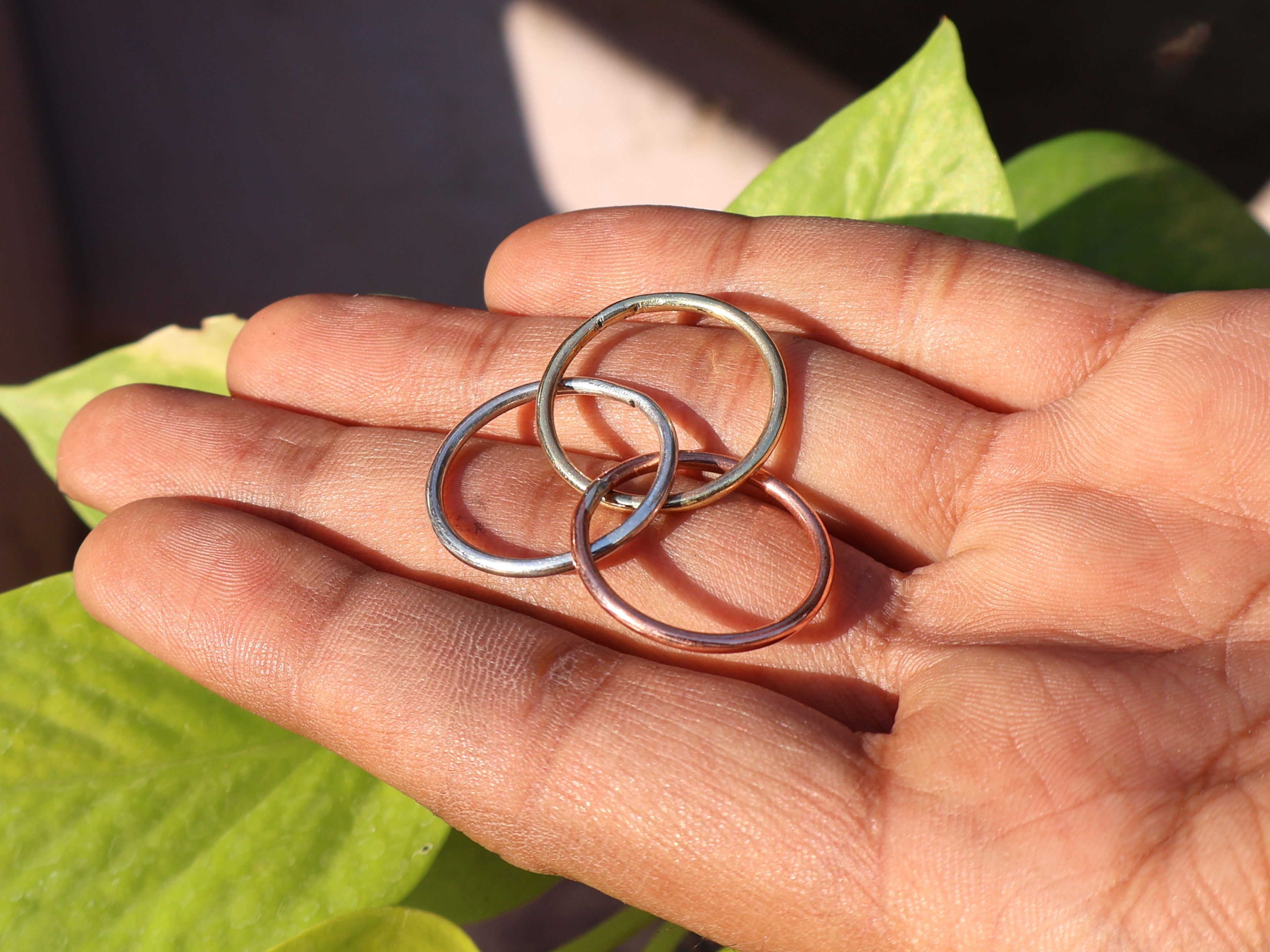 Dreifachbandring 925 Sterling Silber Statement Ring Handgefertigter Ring Geschenk für Sie Mehrfachbandring