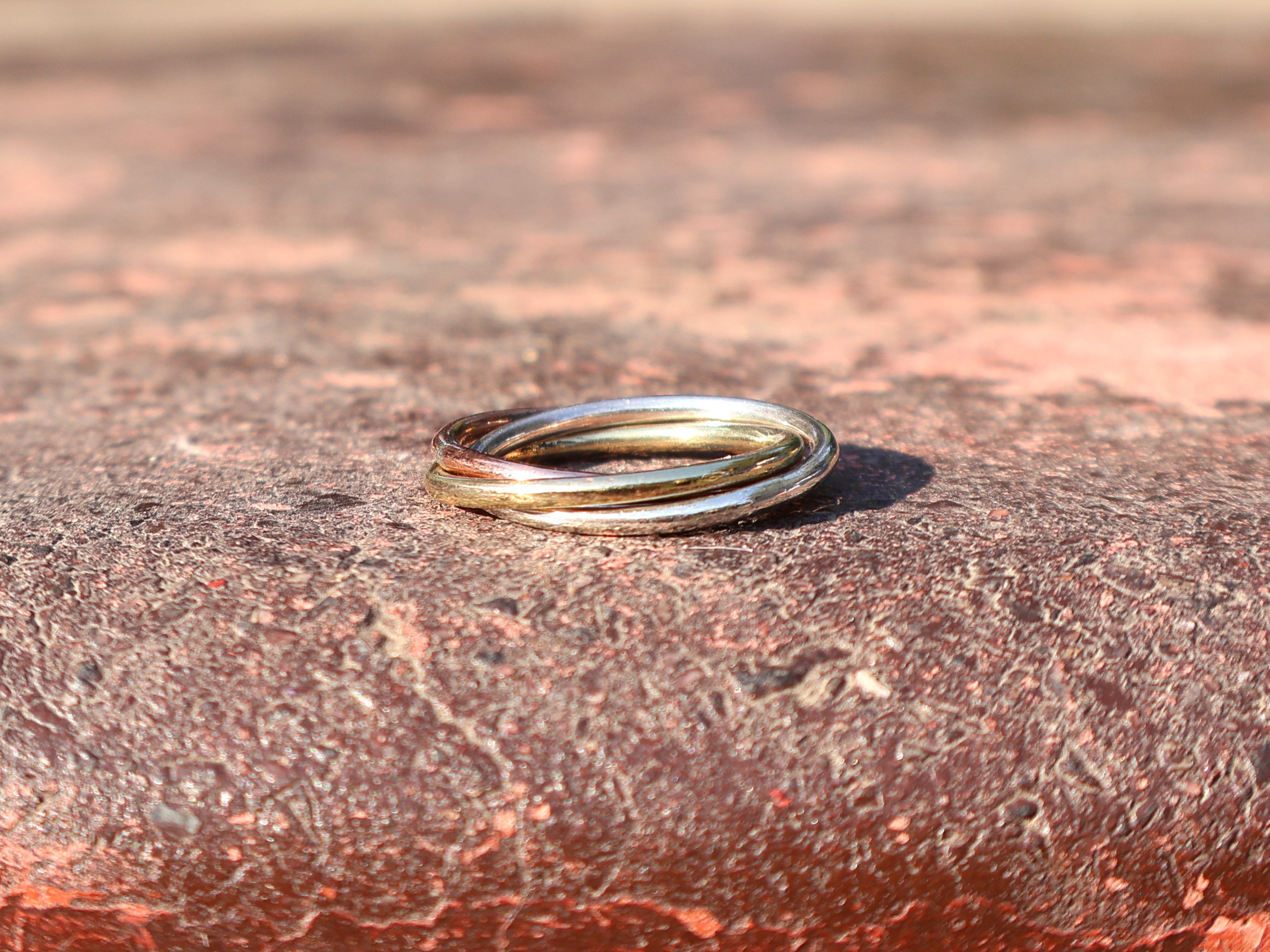 Dreifachbandring 925 Sterling Silber Statement Ring Handgefertigter Ring Geschenk für Sie Mehrfachbandring