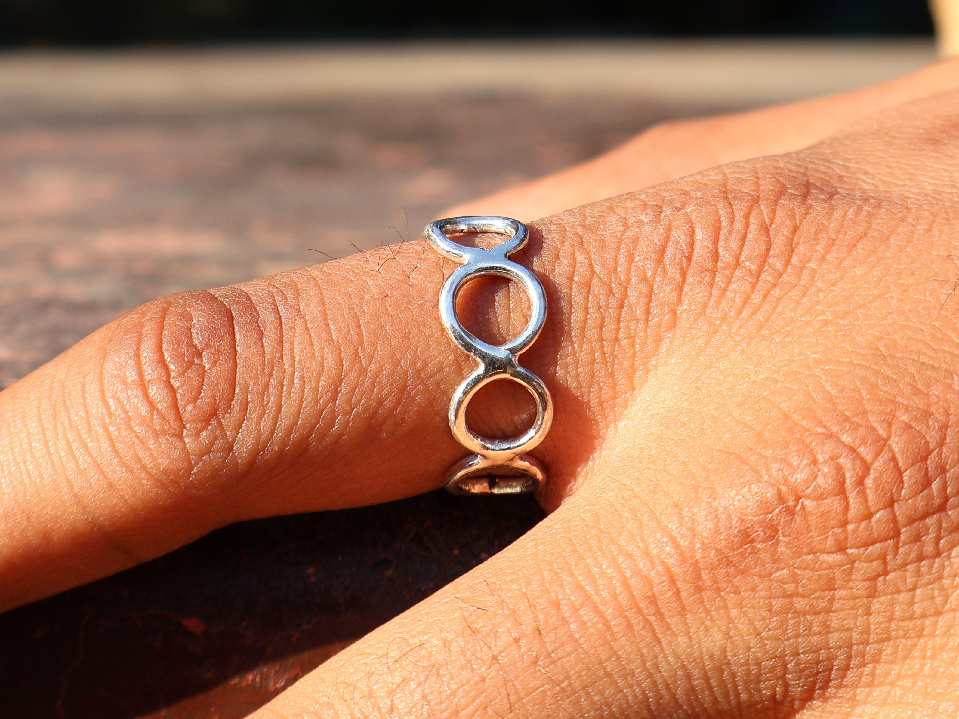 Offener Kreis Bandring 925er Sterlingsilber Handgemachter Silberbandring Silberschmuck Geschenk für sie Multi-Kreisring
