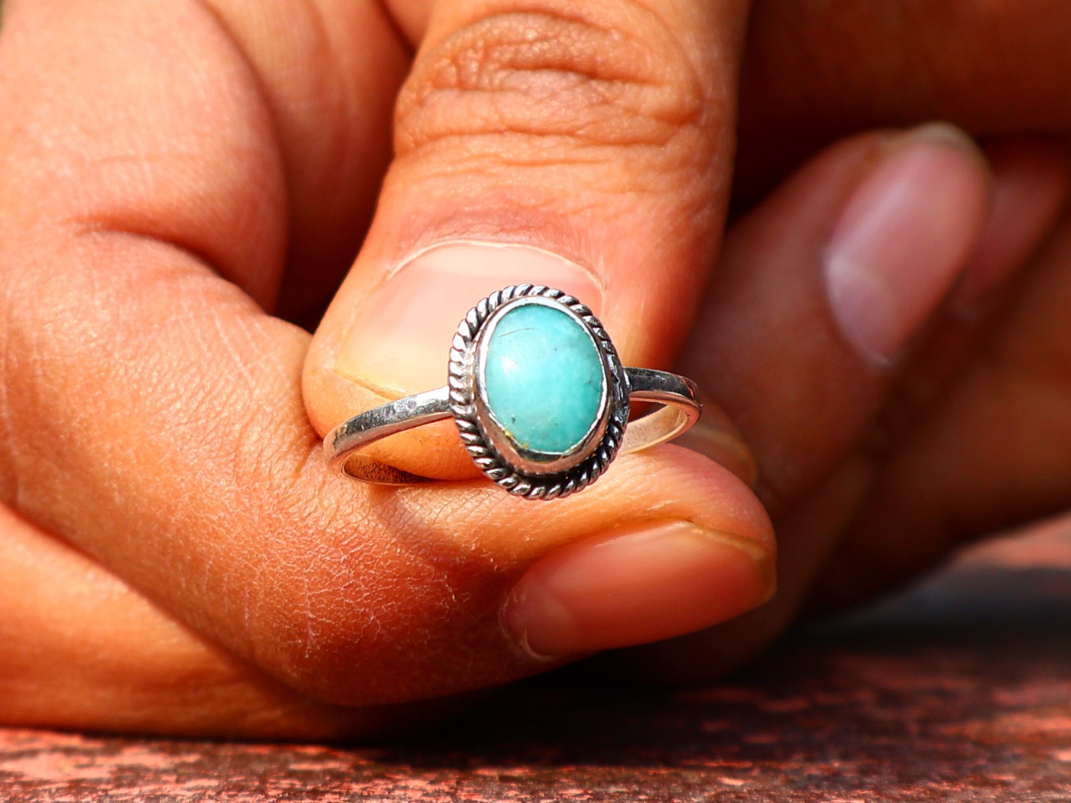 Natürlicher Larimar Oval Edelstein Ring 925 Sterling Silber Ring Für Frauen Larimar Massiver Silberring Für Sie Ozean Larimar Ring Geburtstagsgeschenk Ring
