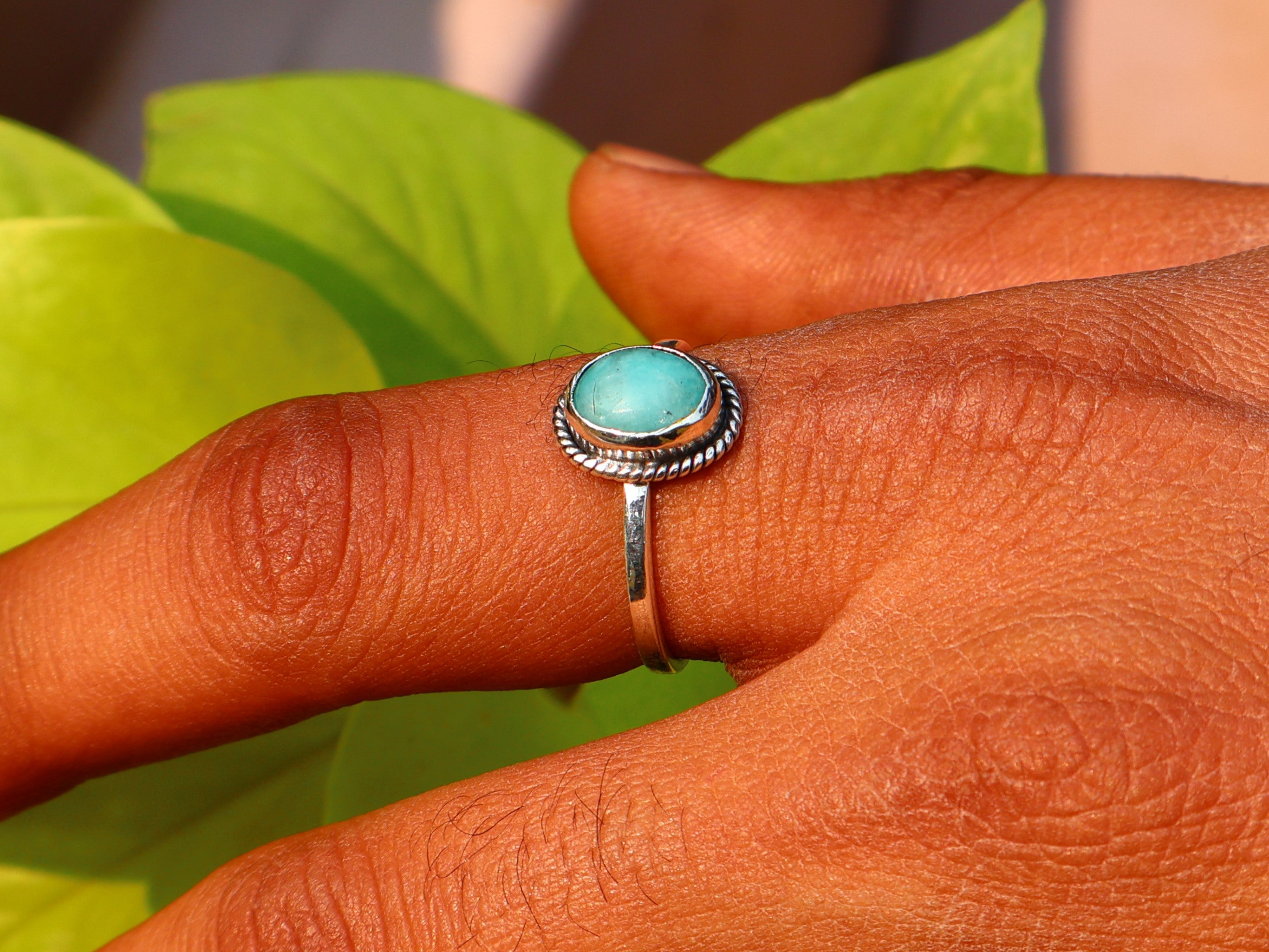 Natuurlijke Larimar Ovale Edelsteen Ring 925 Sterling Zilveren Ring Voor Vrouwen Larimar Massief Zilveren Ring Voor Haar Oceaan Larimar Ring Verjaardagscadeau Ring