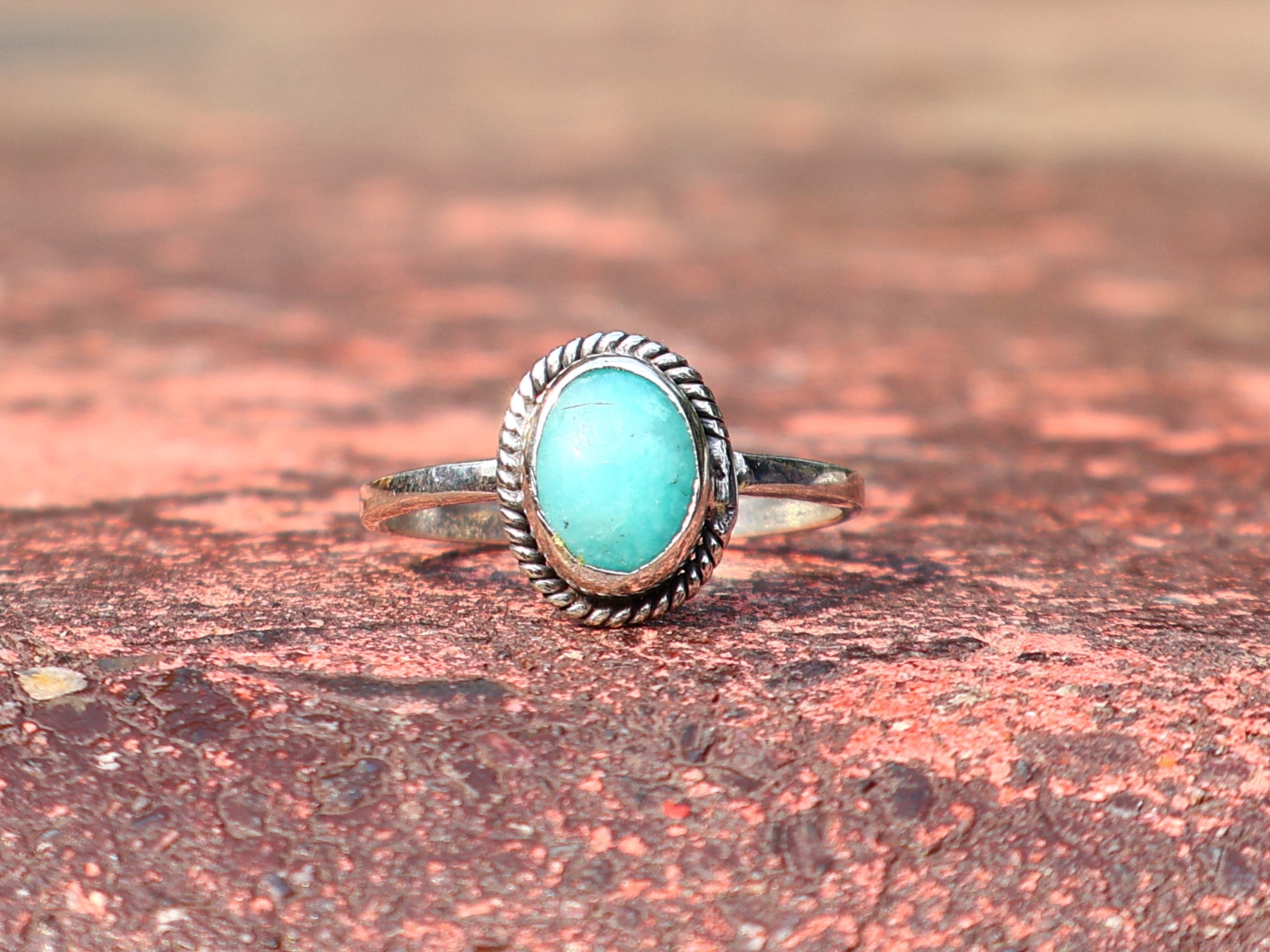Natuurlijke Larimar Ovale Edelsteen Ring 925 Sterling Zilveren Ring Voor Vrouwen Larimar Massief Zilveren Ring Voor Haar Oceaan Larimar Ring Verjaardagscadeau Ring