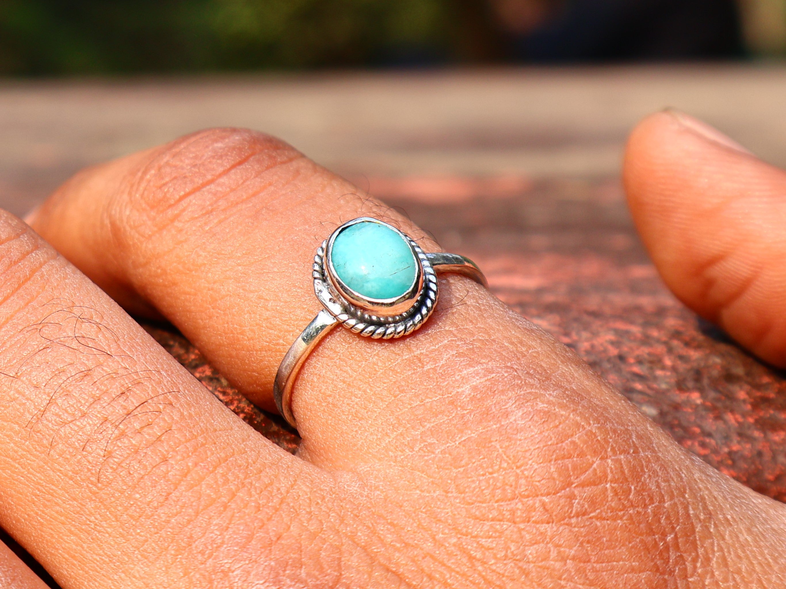 Natuurlijke Larimar Ovale Edelsteen Ring 925 Sterling Zilveren Ring Voor Vrouwen Larimar Massief Zilveren Ring Voor Haar Oceaan Larimar Ring Verjaardagscadeau Ring
