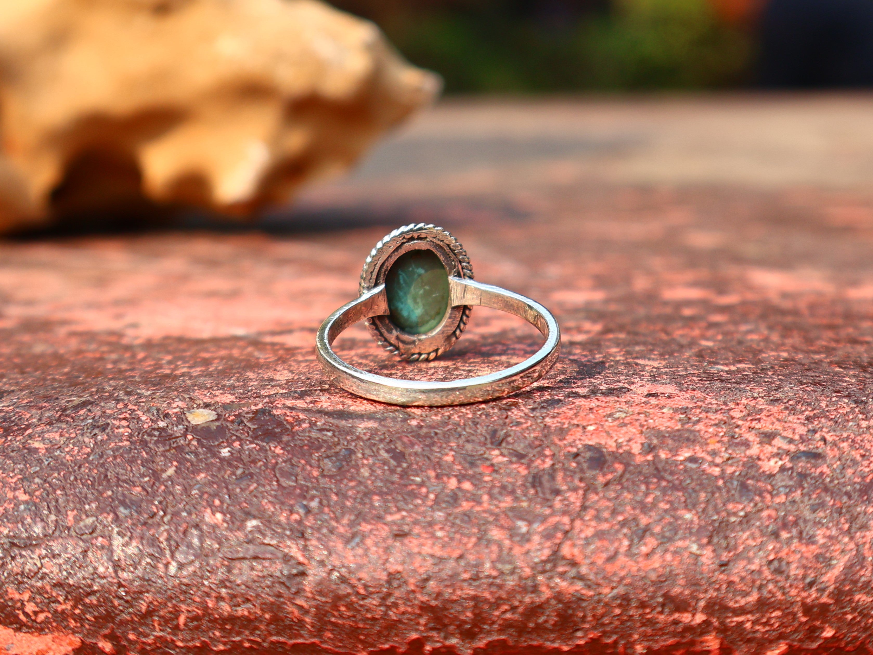 925 Sterling Silber Türkis Ring Handgemachter Damen Ring Böhmischer Ovaler Türkis Ring Blauer Stein Ring Geschenk Für Sie