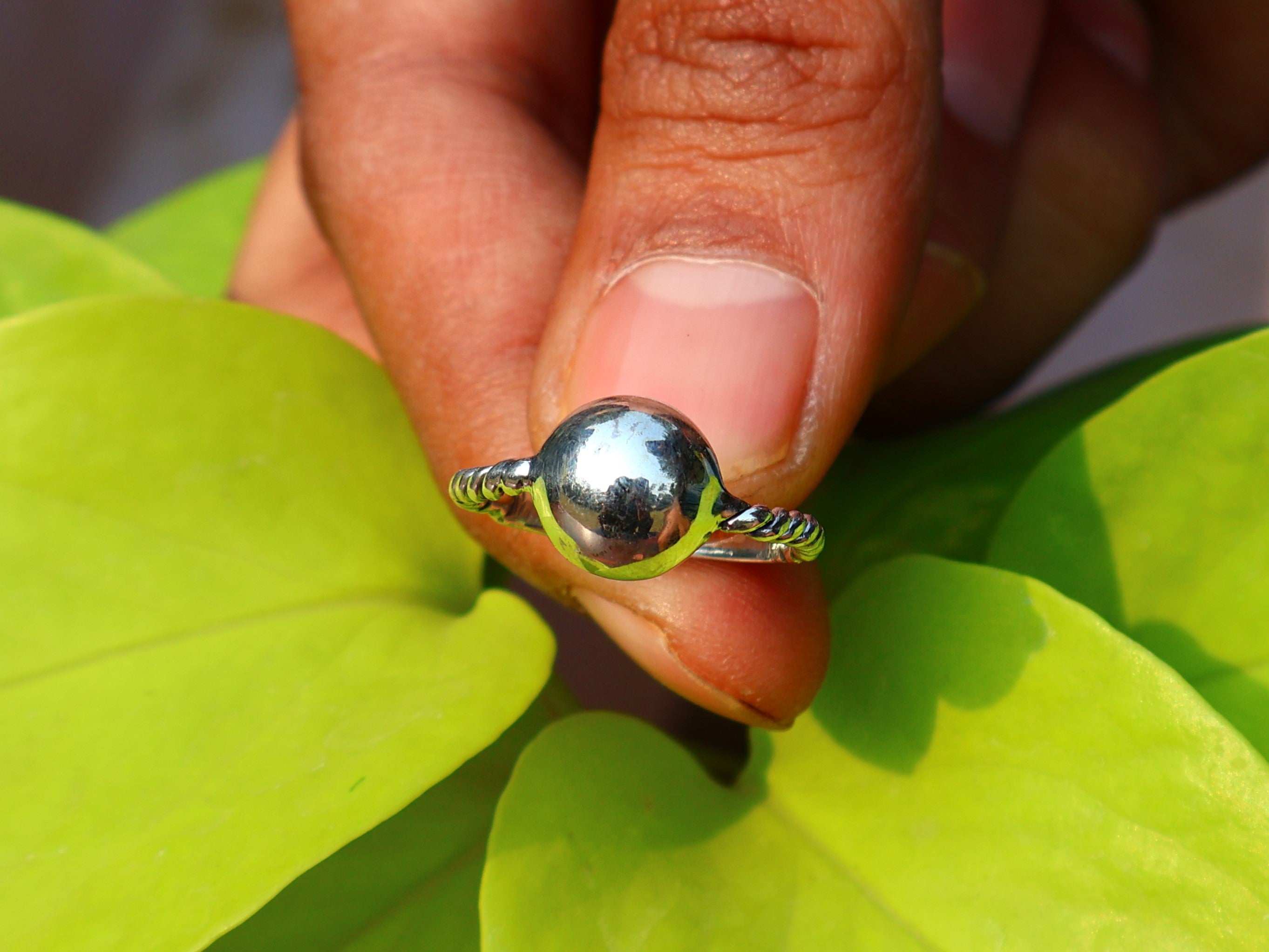 925 Sterling Silber Kugelring Kugelring Stapelring Handgemachter Ring Böhmischer Ring Geschenk für Sie