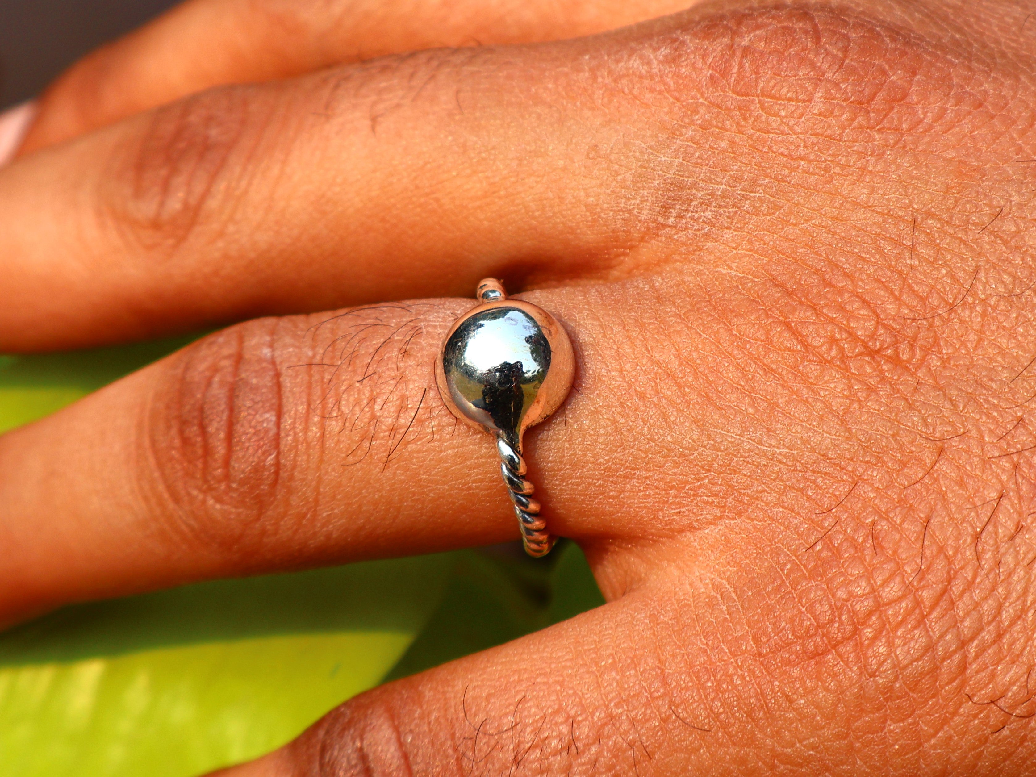 925 Sterling Silber Kugelring Kugelring Stapelring Handgemachter Ring Böhmischer Ring Geschenk für Sie