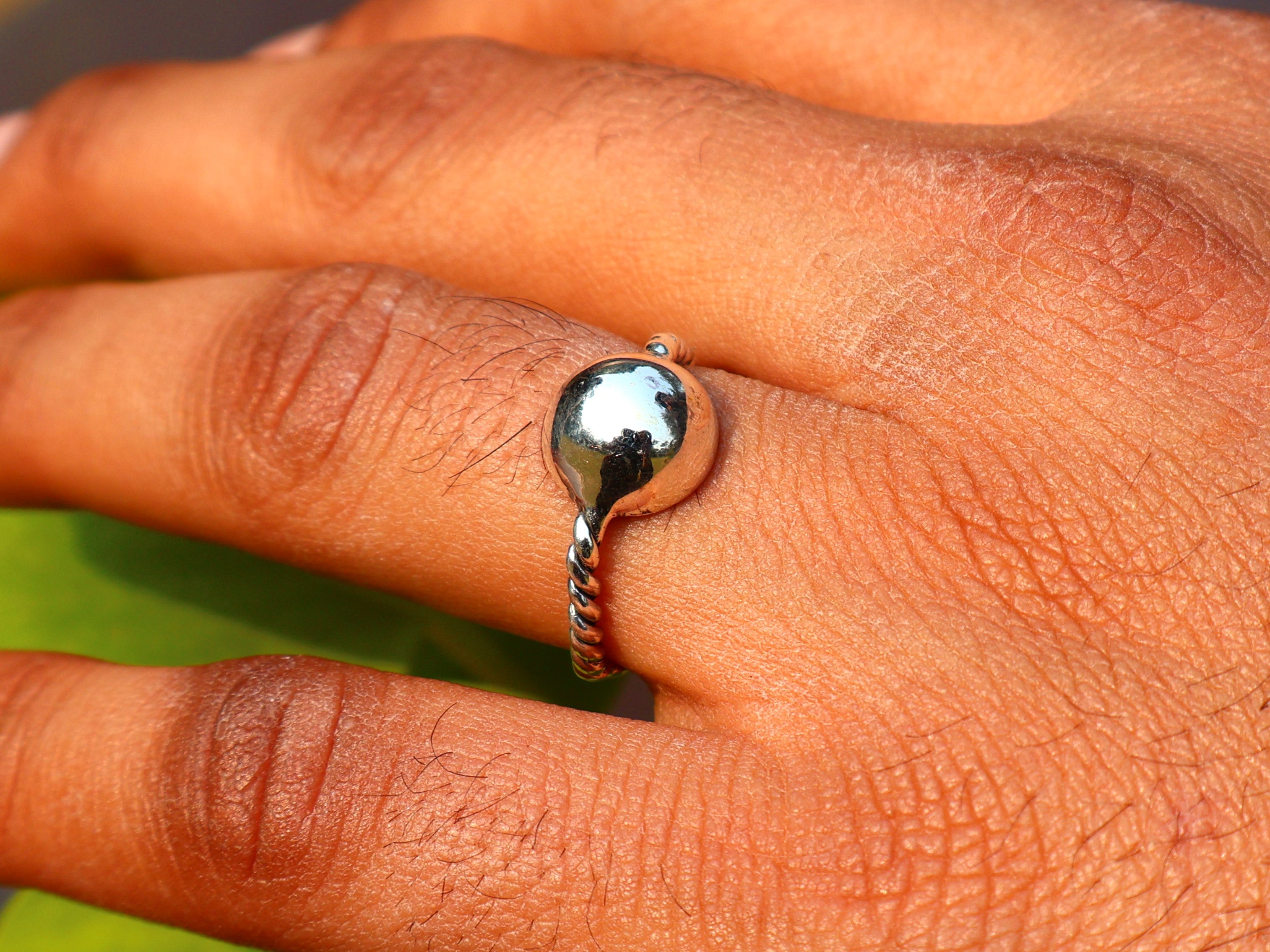 925 Sterling Silber Kugelring Kugelring Stapelring Handgemachter Ring Böhmischer Ring Geschenk für Sie