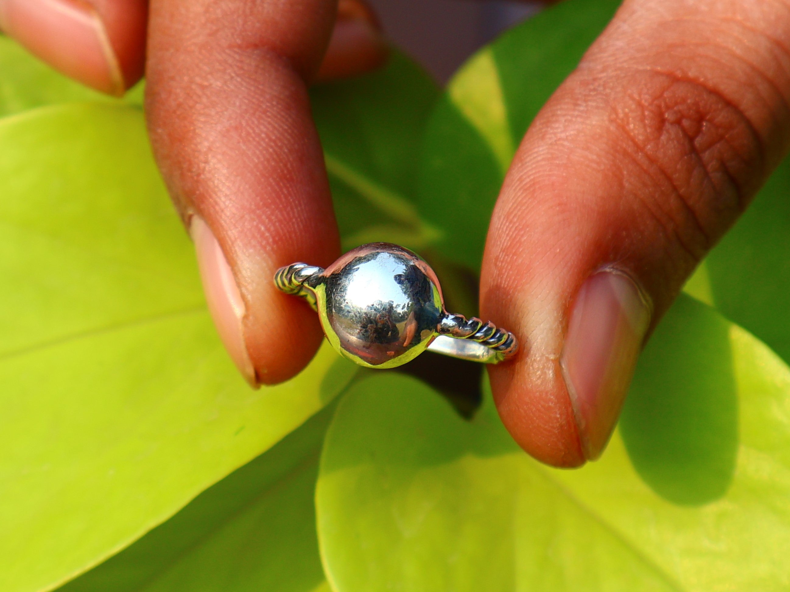 925 Sterling Silber Kugelring Kugelring Stapelring Handgemachter Ring Böhmischer Ring Geschenk für Sie