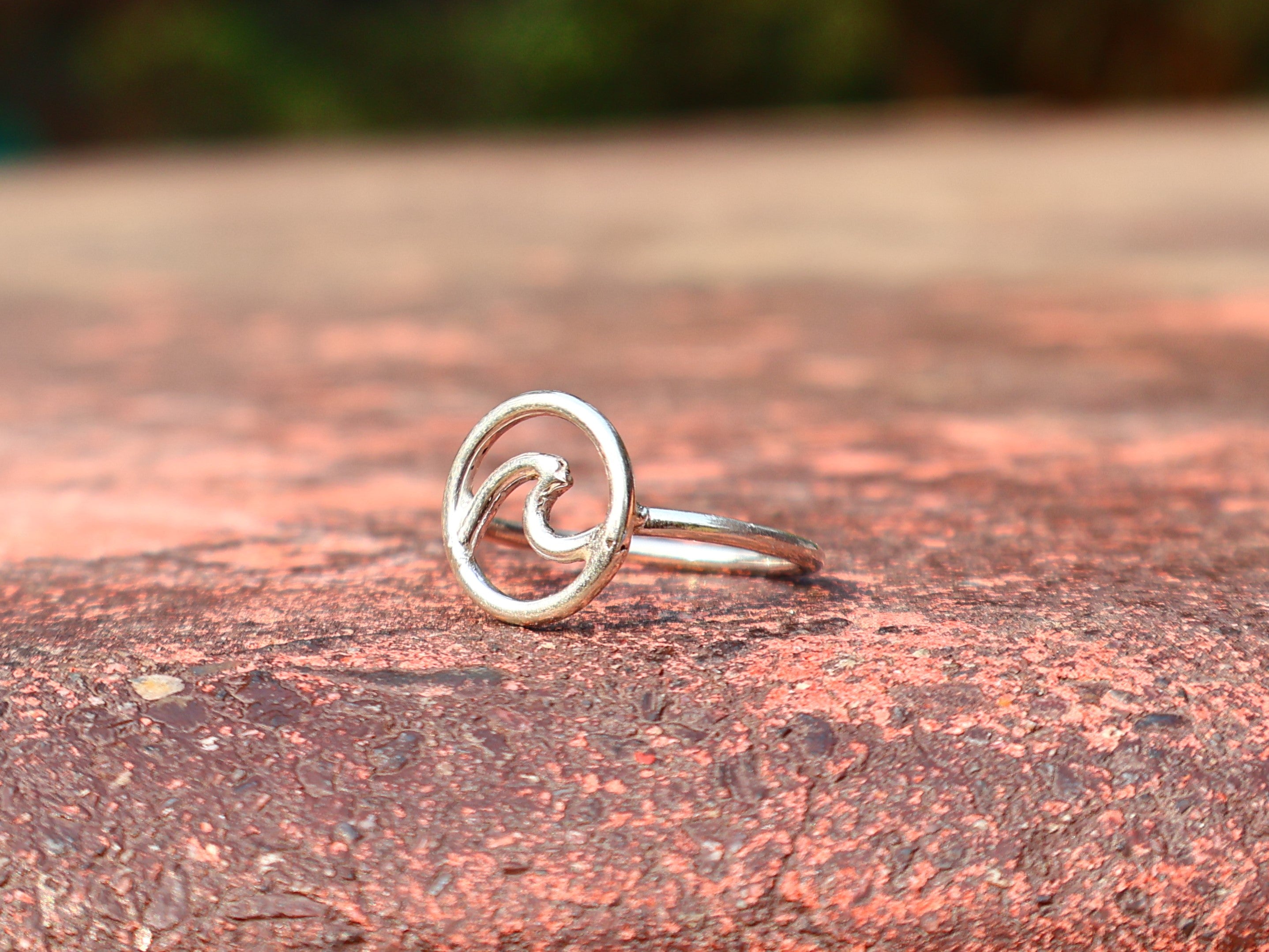 Silberner Wellenring 925 Sterling Silber Ozeanring Strandring Handgemachter Stapelring Boho Ring Geschenk Für Sie