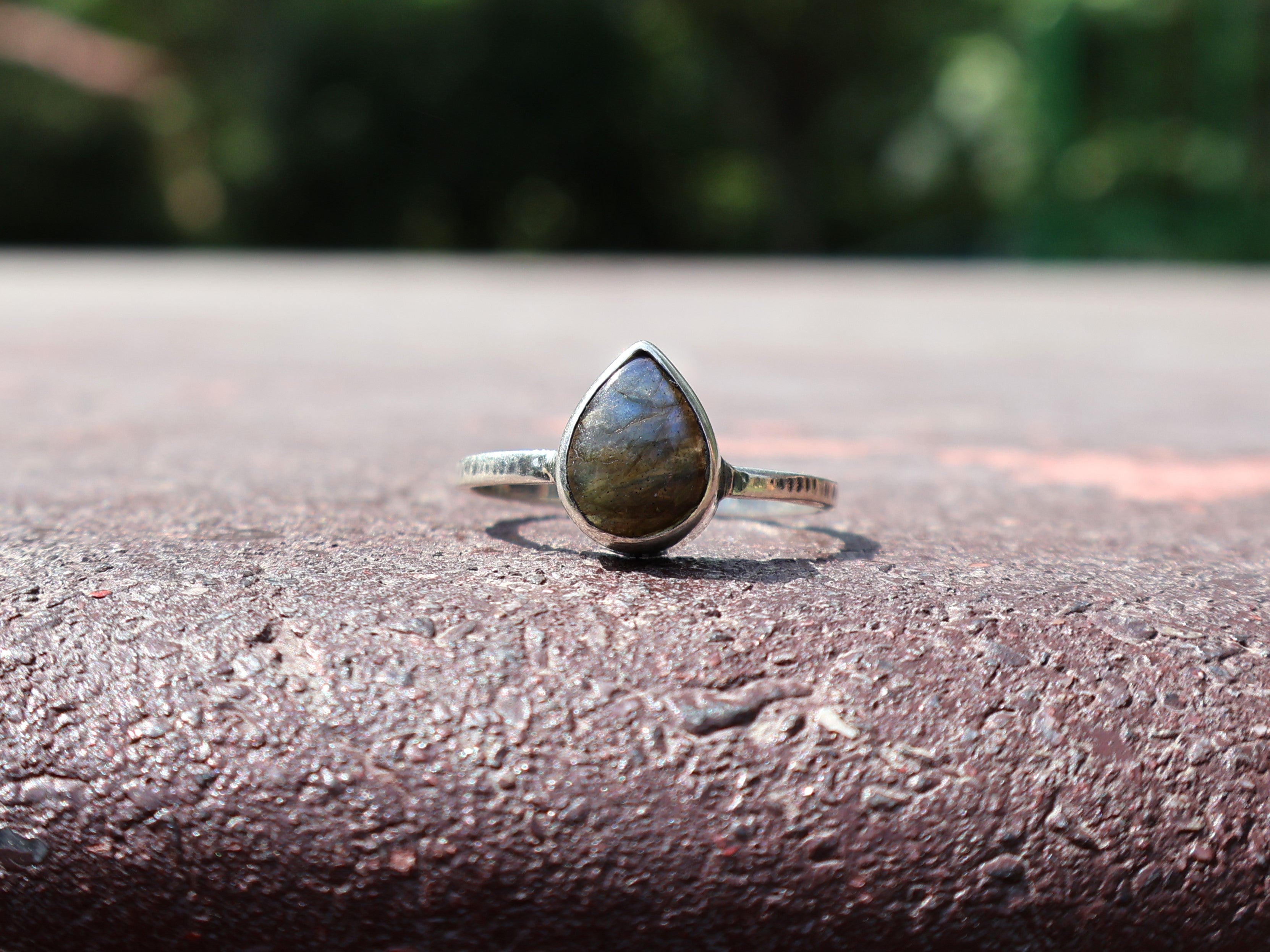 Pear Shape Labradorite Ring 925 Sterling Silver Blue Fire Stone Ring Boho Dainty Ring Gift For Her
