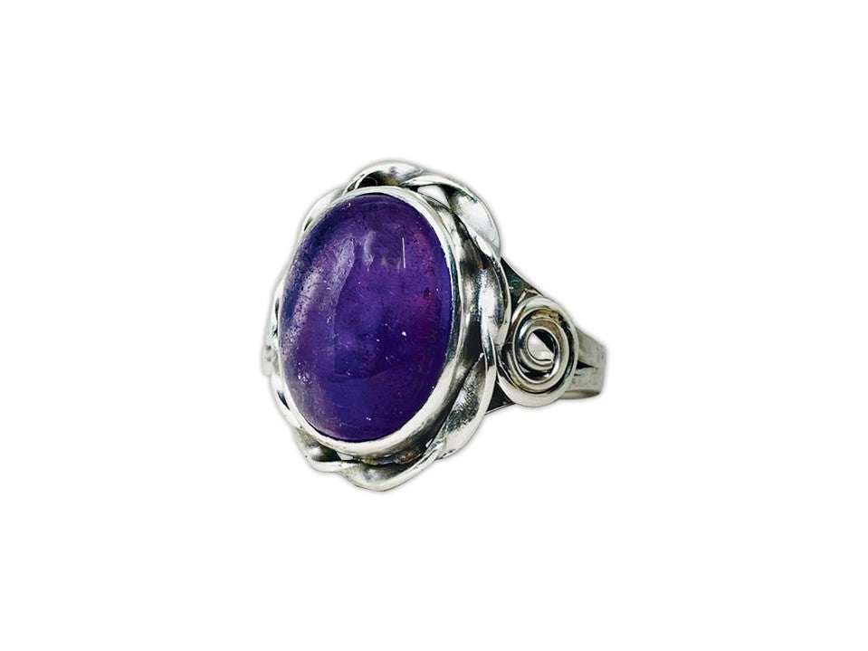 Amethist Ring 925 Sterling Zilver Februari Geboortesteen Stapelring Paarse Steen Ring Boho Verfijnde Ring Cadeau Voor Haar