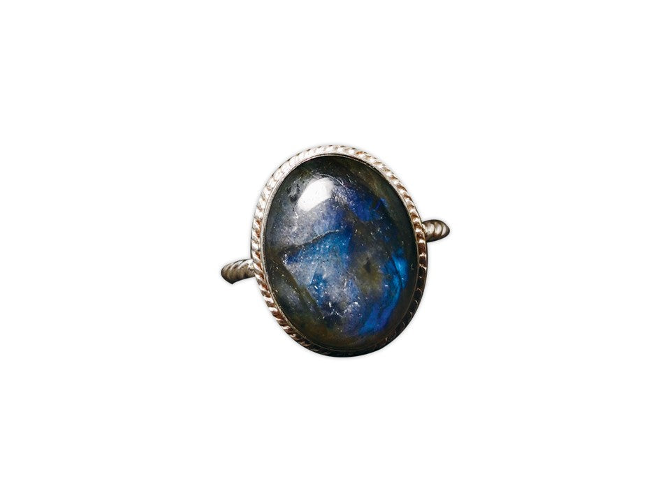 Echter Labradorit Ring 925 Silber Ring Edelstein Ring Geburtstagsgeschenk für Sie Handgefertigter Ring