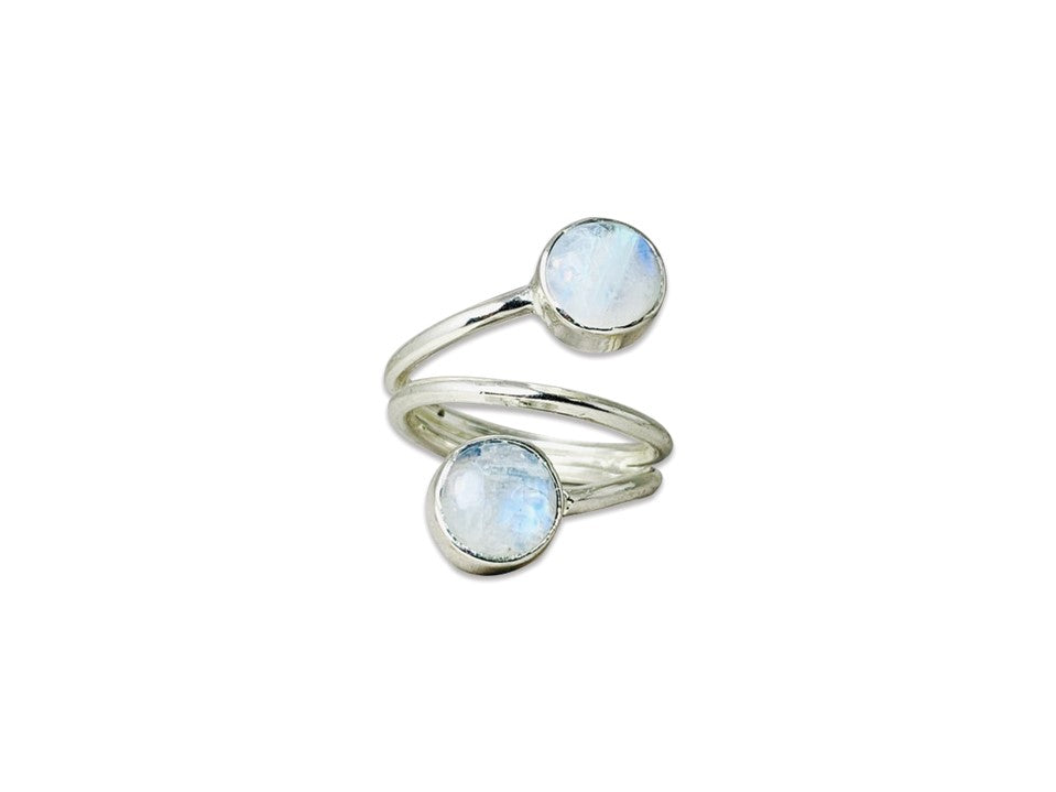 Mondsteinring 925 Sterling Silber Geburtsstein Juni Handgemachter Böhmischer Ring Freundin Geschenk