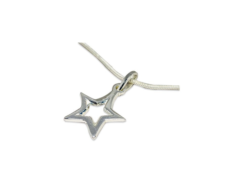Silberstern-Anhänger 925 Silber Anhänger Handgemachter Anhänger Boho Anhänger Sterlingsilber Geschenk-Anhänger Stern-Charm-Anhänger Sternschmuck