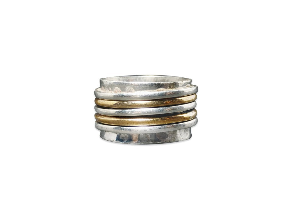 Spinner-Band-Ring 925er Silberring Handgemachter Designerring Fidget-Ring Geburtstagsgeschenk für Sie Meditationsring