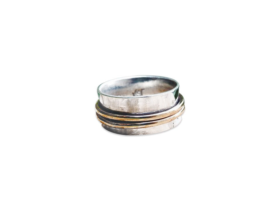 Handgemachter Spinner Ring Meditationsring Silber Spinner Ring Bandring Sterling Silber 925