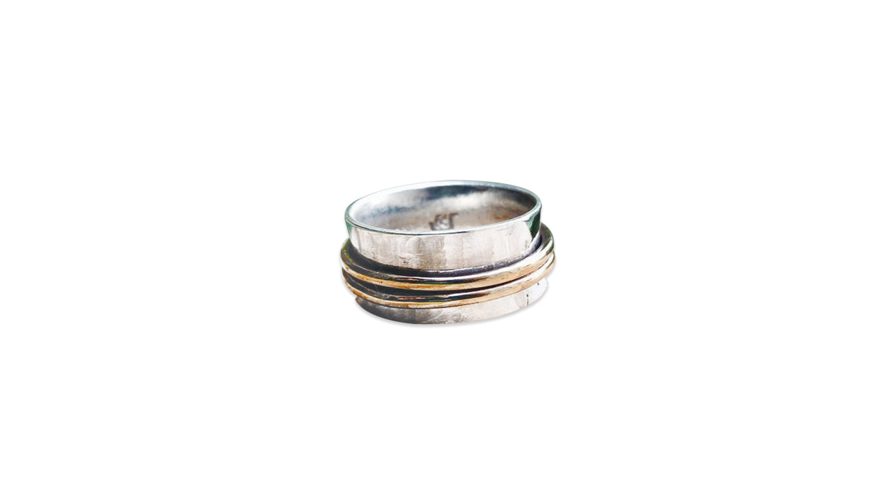 Handgemachter Spinner Ring Meditationsring Silber Spinner Ring Bandring Sterling Silber 925