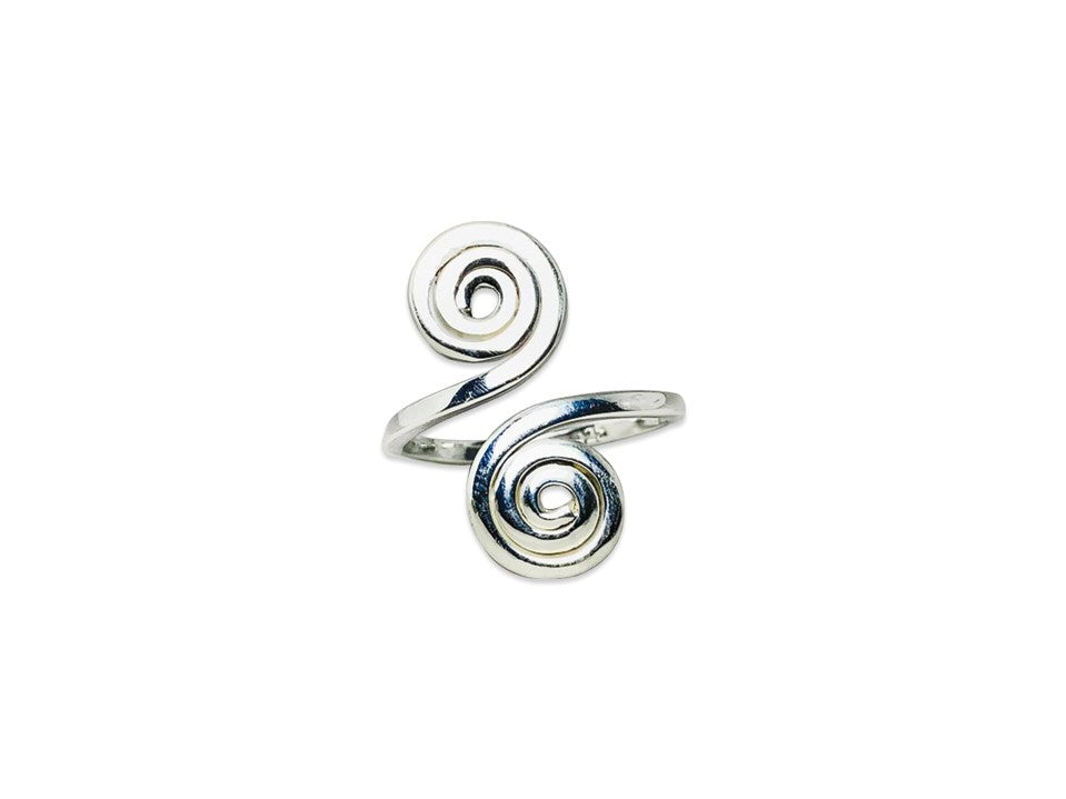 Doppelwendel-Spiralring Geschenk Für Sie Chunky Bohemian Ring 925er Sterlingsilber Feiner Ring