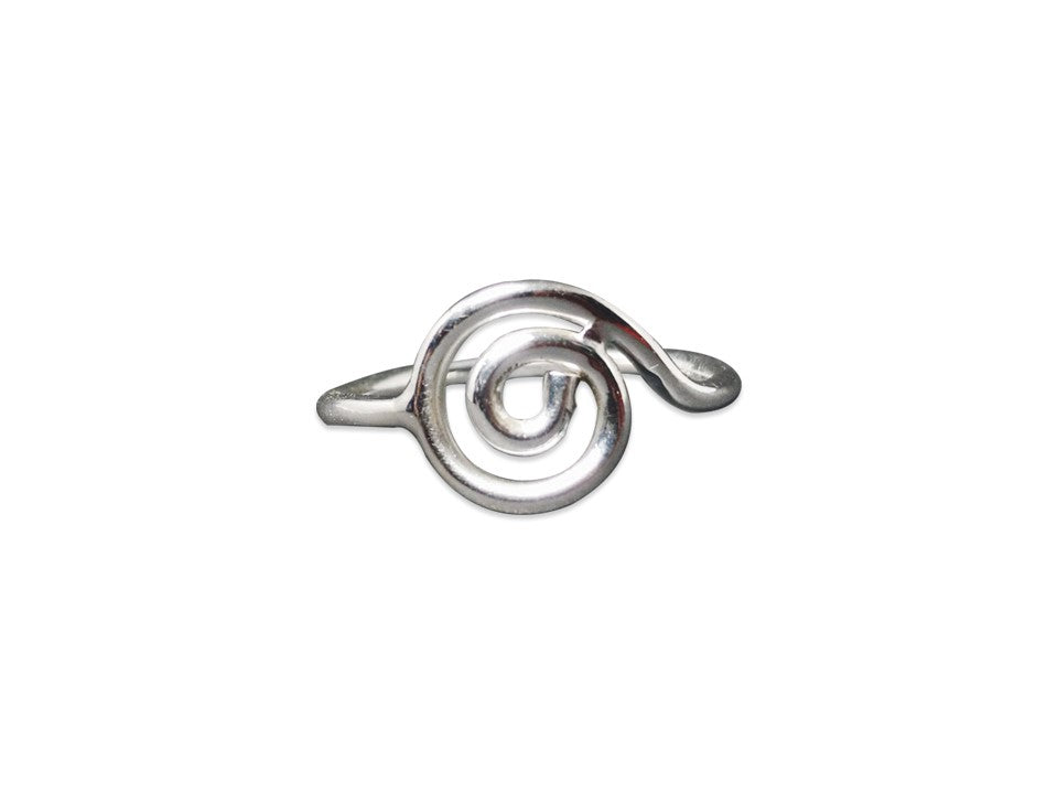 Silberspiralring, Ring aus 925er Sterlingsilber, schmaler stapelbarer Ring, handgefertigter Wirbelring, Alltagsring, Geschenk für Sie