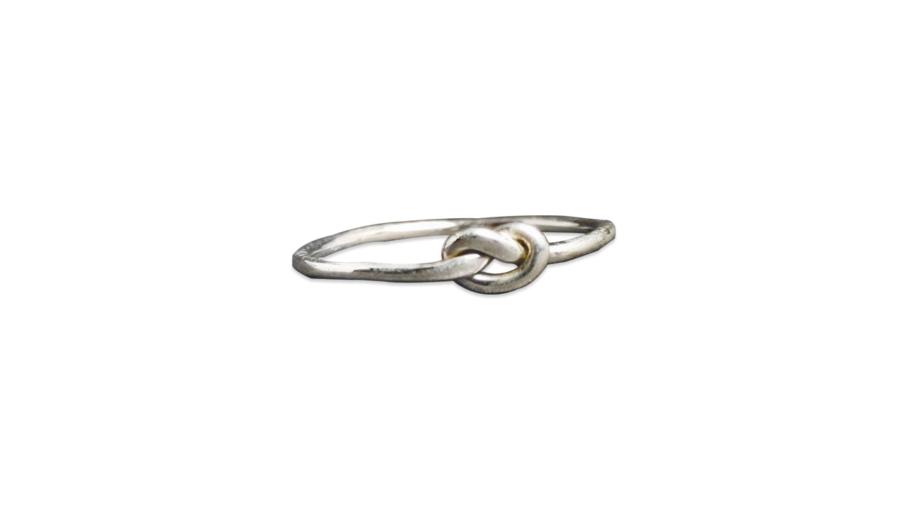 Handgefertigter Knotenring 925 Sterling Silber Minimalistischer Stapelring Zierlicher Boho-Ring Geschenkring