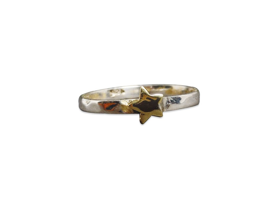 Sterlingsilber-Sternring 925er Sterlingsilber Zierlicher Freundschaftsring Freundin Geschenk Winziger Sternring Stapelring