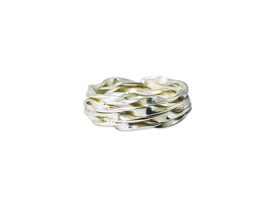 Handgefertigter Silberring 925 Sterling Silber Ring Gedrehter Ring Statement Einzigartiger Ring Geschenk für Sie