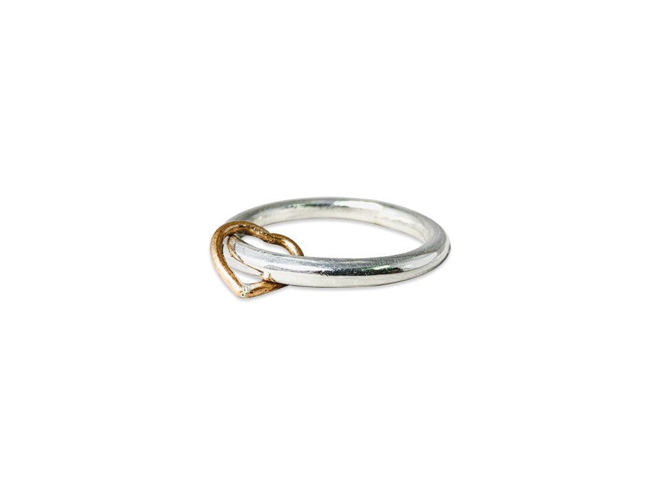 Kupferherzring 925 Sterling Silber Zarter Ring Herzchenring Valentinsring Liebesfreundschaftsgeschenk Für Sie