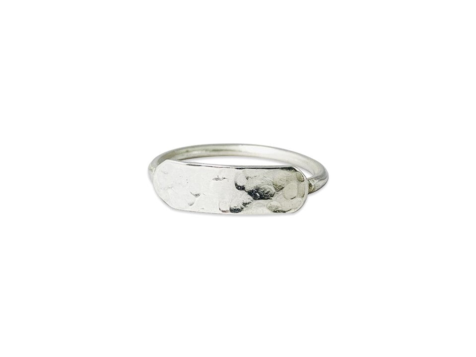 Gehämmerter Ring Sterling Silber 925 Handgemachter Boho Ring Flacher Barren Schlichter Ring, Ring Für Frauen Geschenk Für Sie