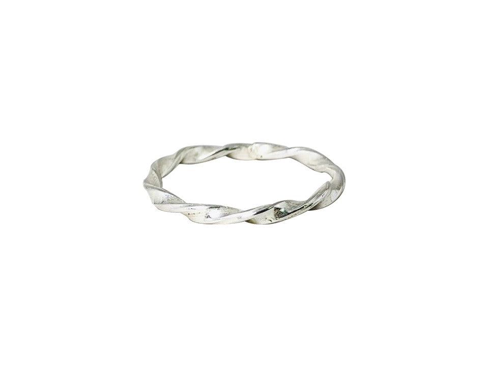 Verdrehter Ring 925 Sterling Silber Handgemachter minimalistischer Ring Ehering Zierlicher Ring Möbius-Ring