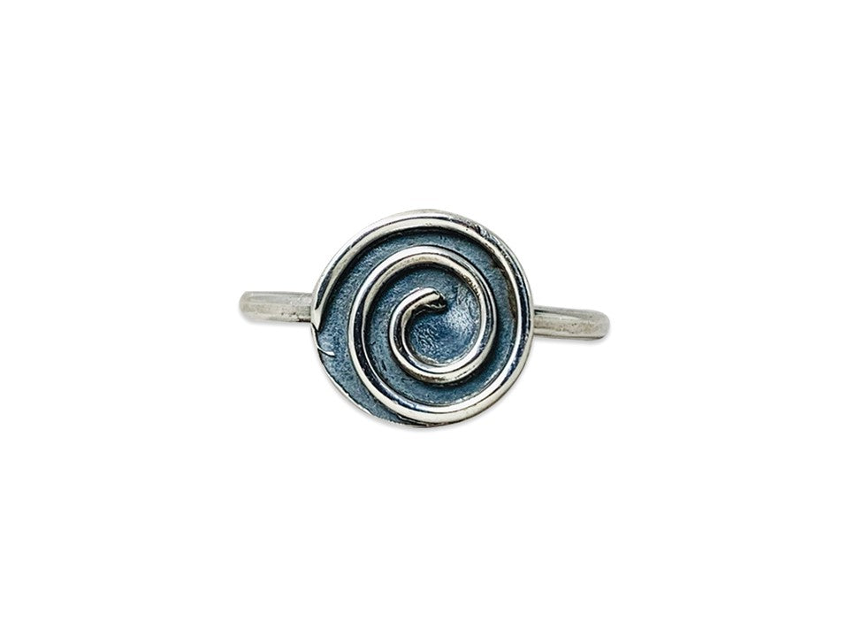 Silber Spiral Ring 925 Sterling Silber Handgemachter Stapelring Wirbelring Böhmischer Zierlicher Ring Geschenk Für Sie