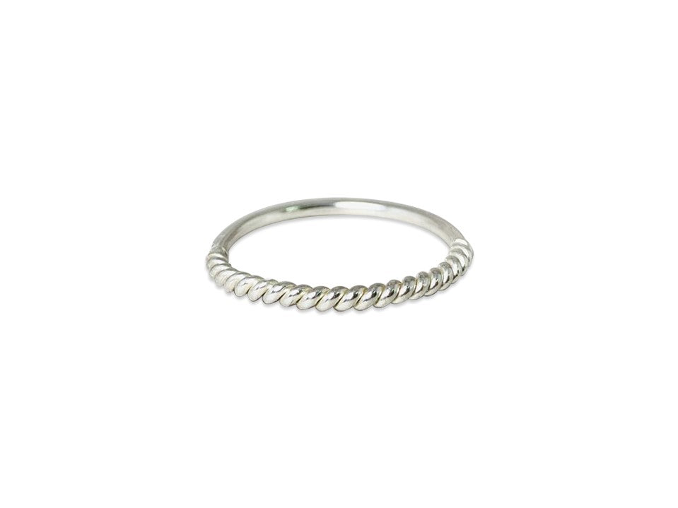 Halber Twist Ring 925 Sterling Silber Einzigartiger handgemachter Ring Boho Stacking Ring Bandring Halbrunder Ring Geschenkring
