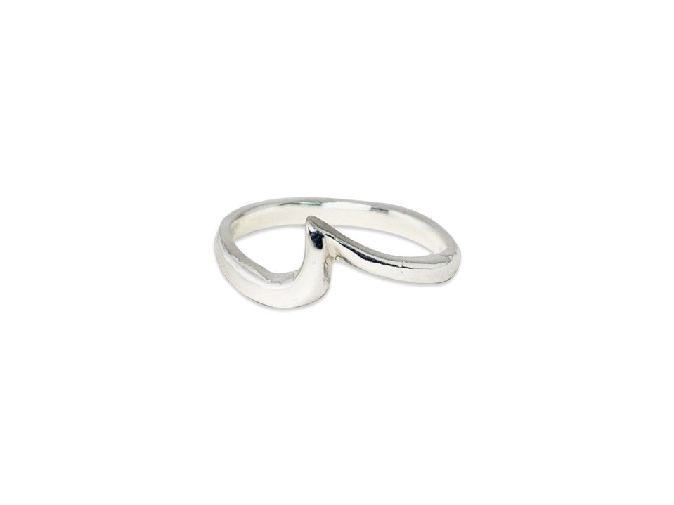 Wellenring 925 Sterling Silber Zierlicher Wellenring Stapelbarer Ozeanring Boho Ring Damen Geburtstagsgeschenk für Sie