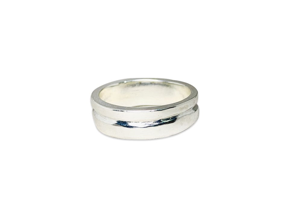 Massiver Silber-Bandring 925 Sterling Silber Ring Handgefertigter Daumenring Schlichter Ring Statement-Ring Boho Zarter Ring Geschenk für Sie