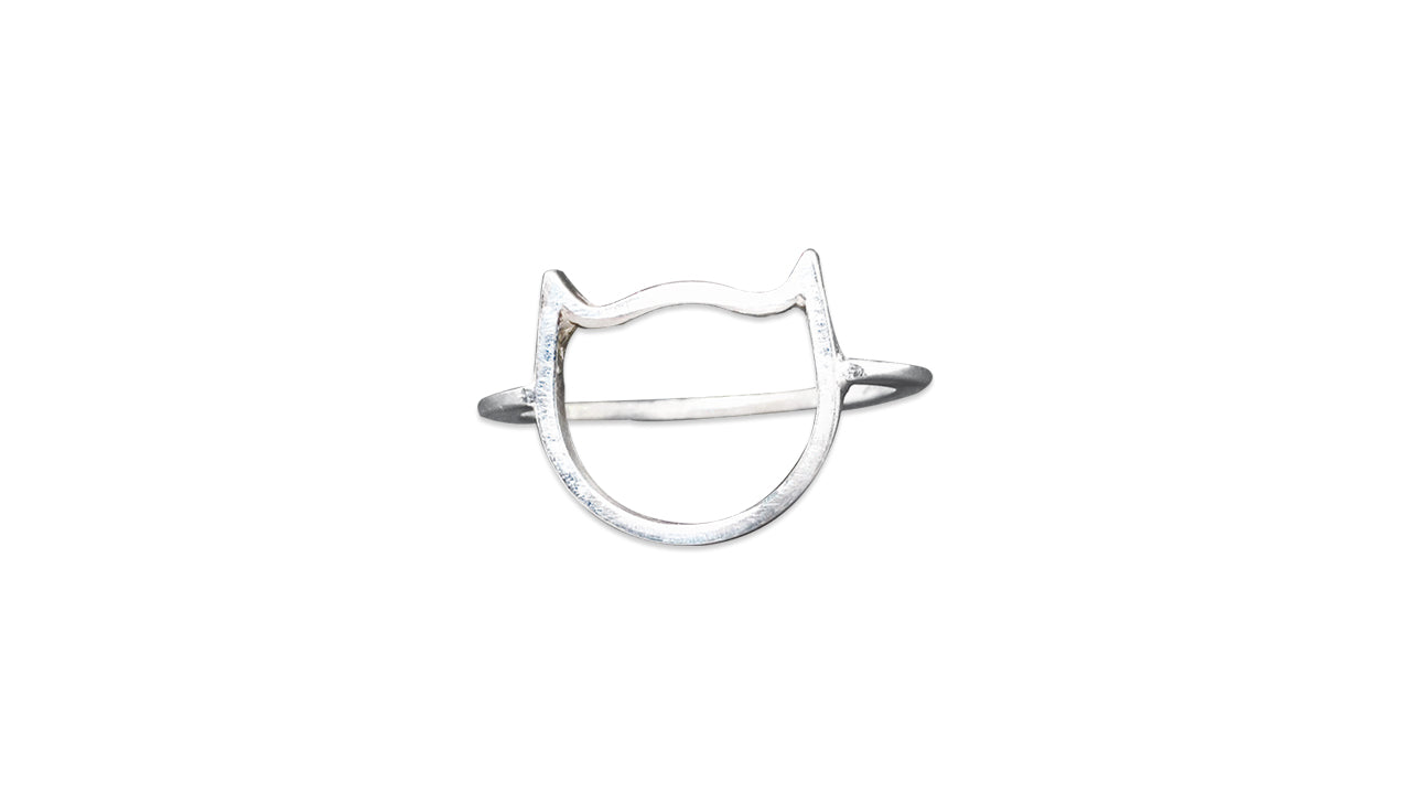 Silber Katze Ring 925 Sterling Silber Kätzchen Ring Katzenliebhaber Geschenk Silber Katzen Schmuck