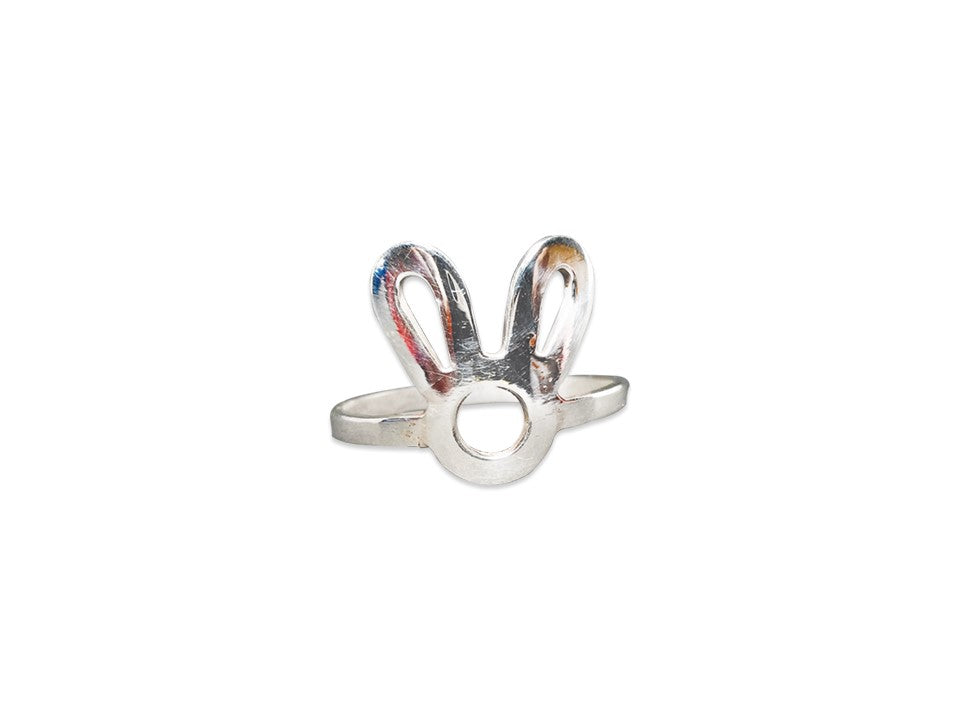 Hasenring 925er Sterlingsilber Silberner Hasenring Tierischer Hasenring Kinderring Statement-Ring