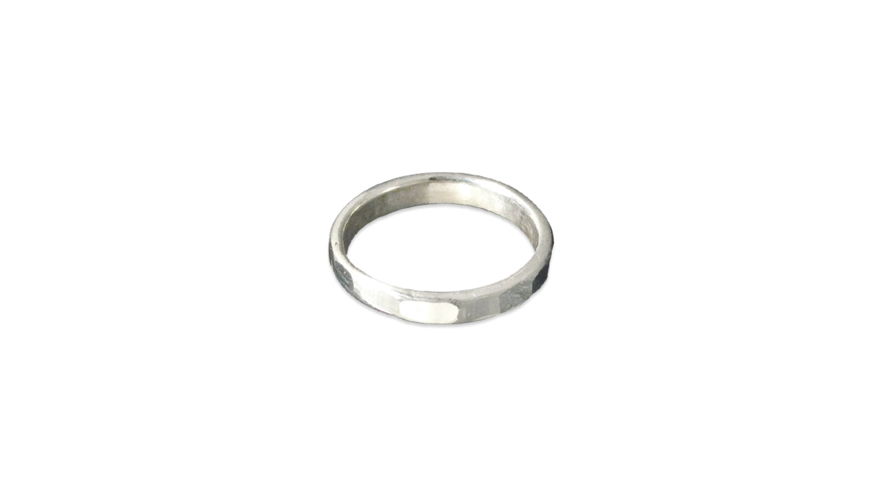 Gehämmerter Ring 925er Silberring Stapelring Silber Gehämmerter Ring Geschenk für sie