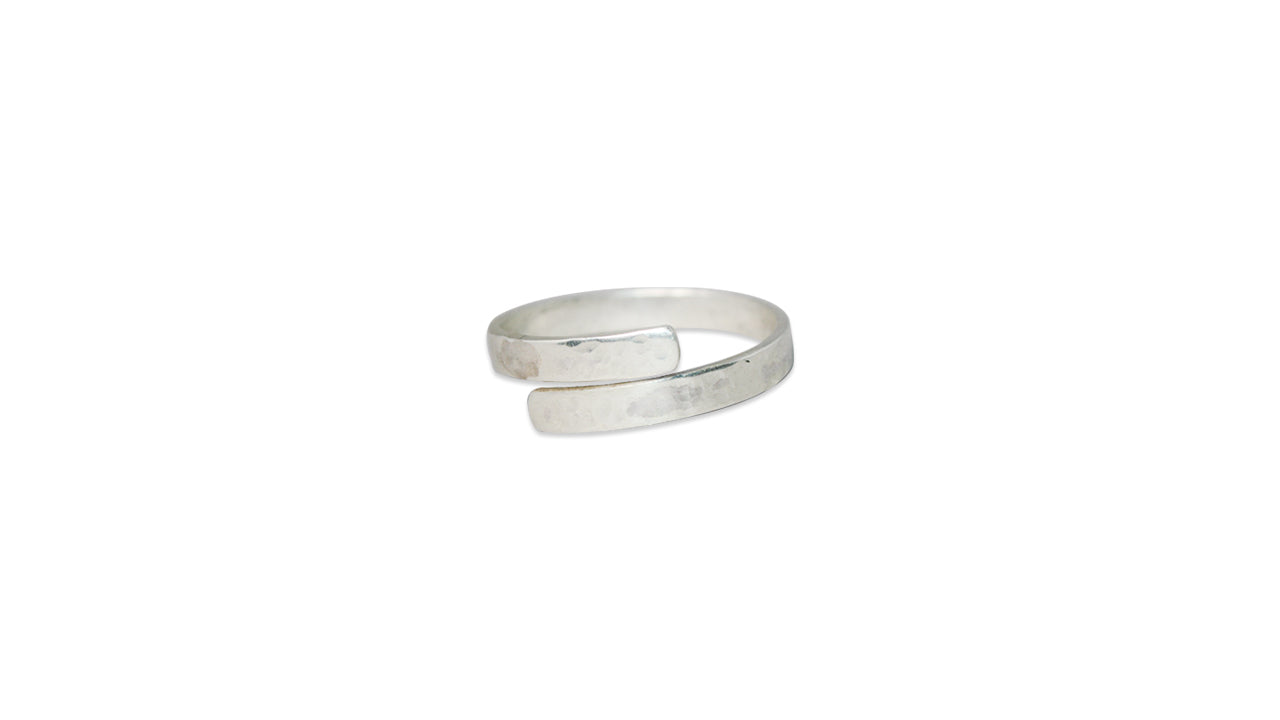 Spiralring Gehämmerter Ring 925 Sterling Silber Bandring Verstellbarer Offener Ring Handgefertigter Ring Statement Ring Ring Für Sie