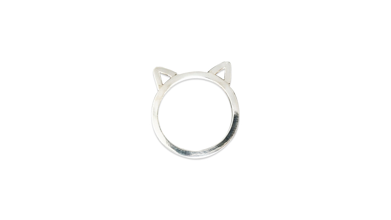Katzenring 925 Sterling Silber Handgemachter Katzenschmuck Tierring Katzenliebhaber-Geschenkring