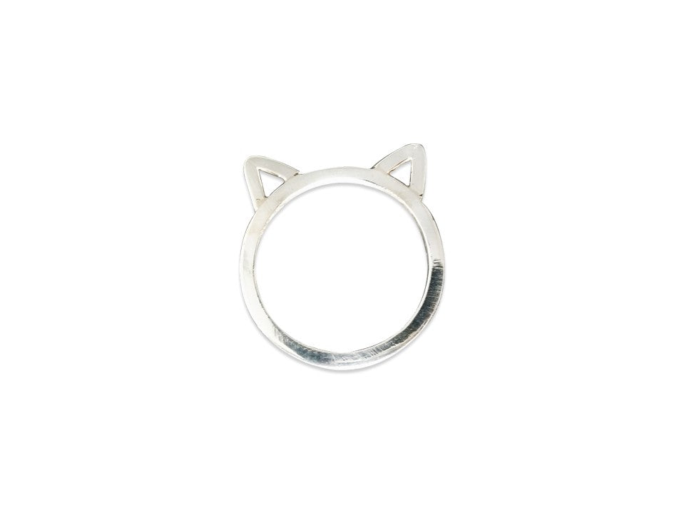 Katzenring 925 Sterling Silber Handgemachter Katzenschmuck Tierring Katzenliebhaber-Geschenkring
