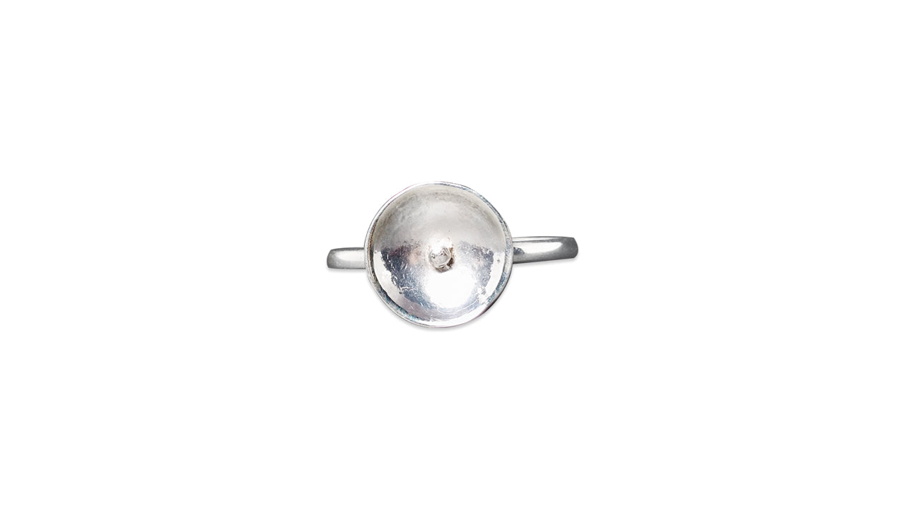 Gewölbter Ring 925 Sterling Silber Chunky Ring Gewölbter Silberring Hippie Ring Ring für Damen