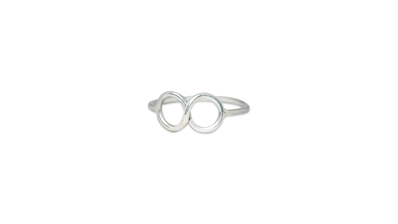 Unendlichkeitsring 925 Sterling Silber handgemachter Ring Silber Unendlichkeitsring Silberschmuck Stapelring Geschenk für Sie
