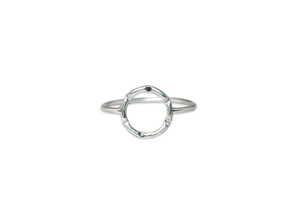 Offener Kreisring Karma-Ring 925 Sterling Silber Damenring Runder Ring Geschenk für Sie